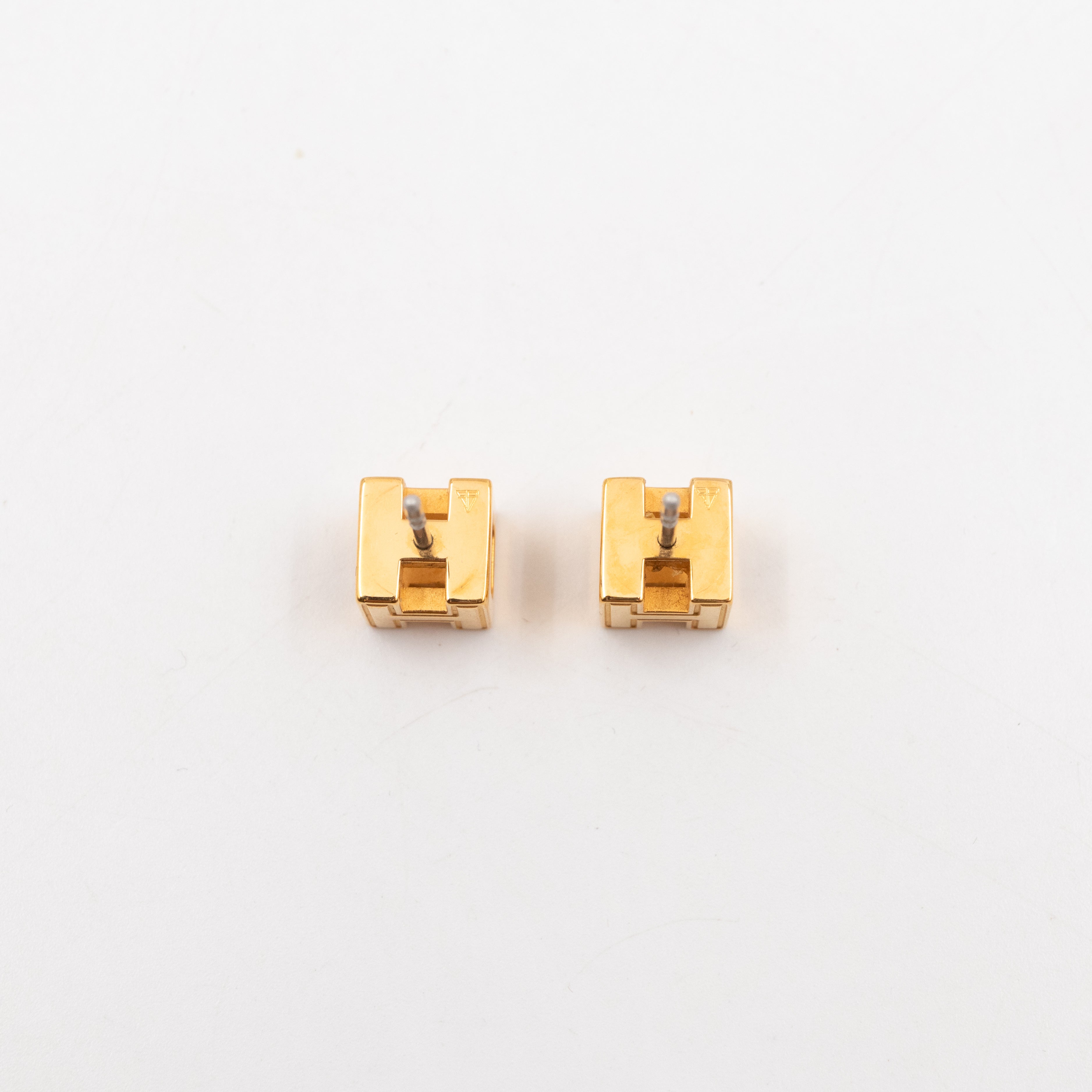 Cage d'H Earrings Orange Gold