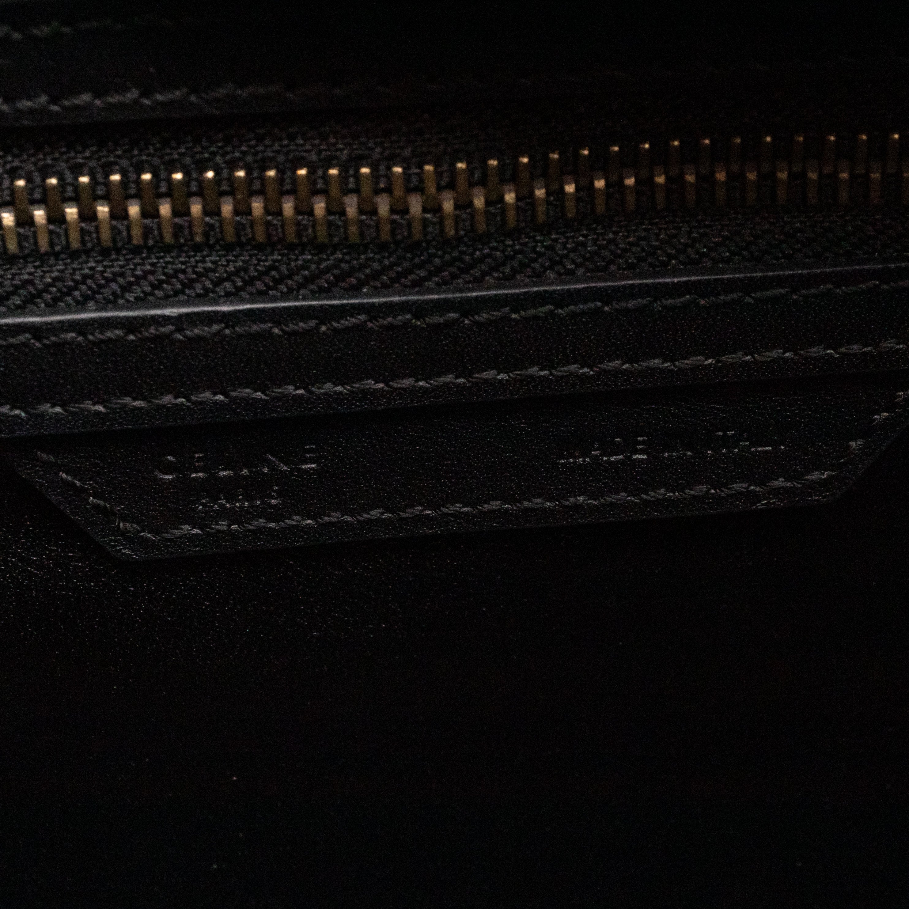Micro Luggage Black Leather