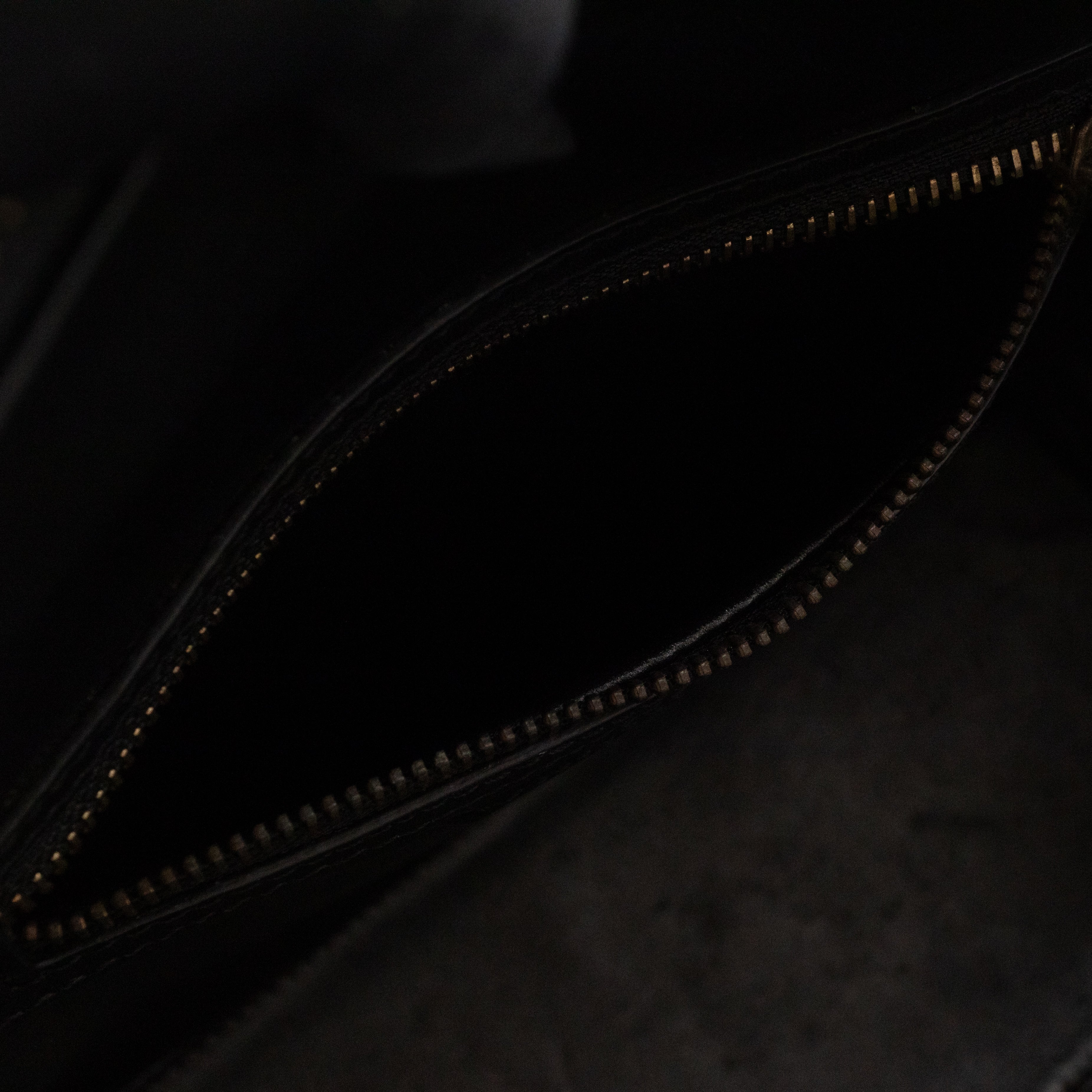 Micro Luggage Black Leather