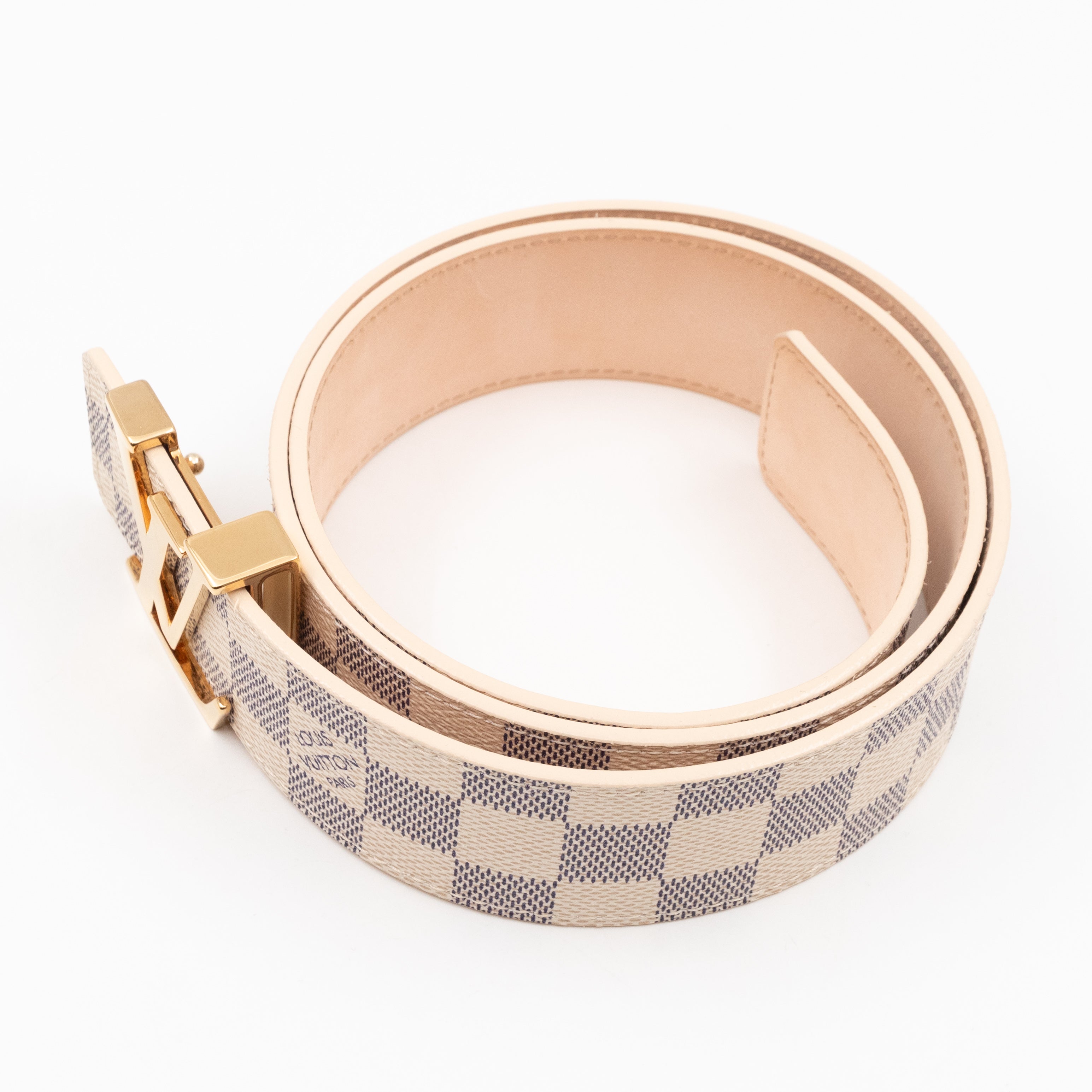 LV Initials Belt Damier Azur 85/34