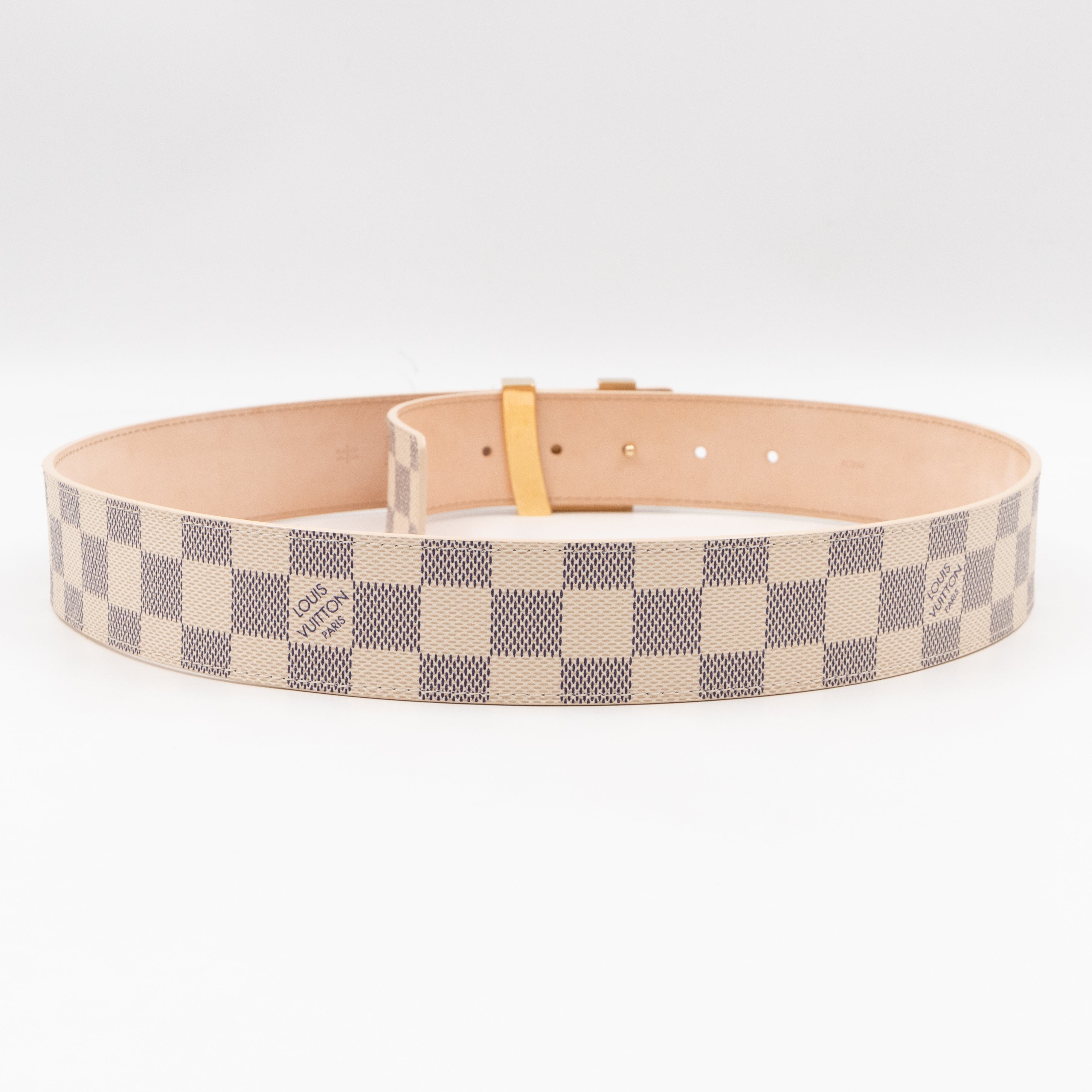 LV Initials Belt Damier Azur 85/34