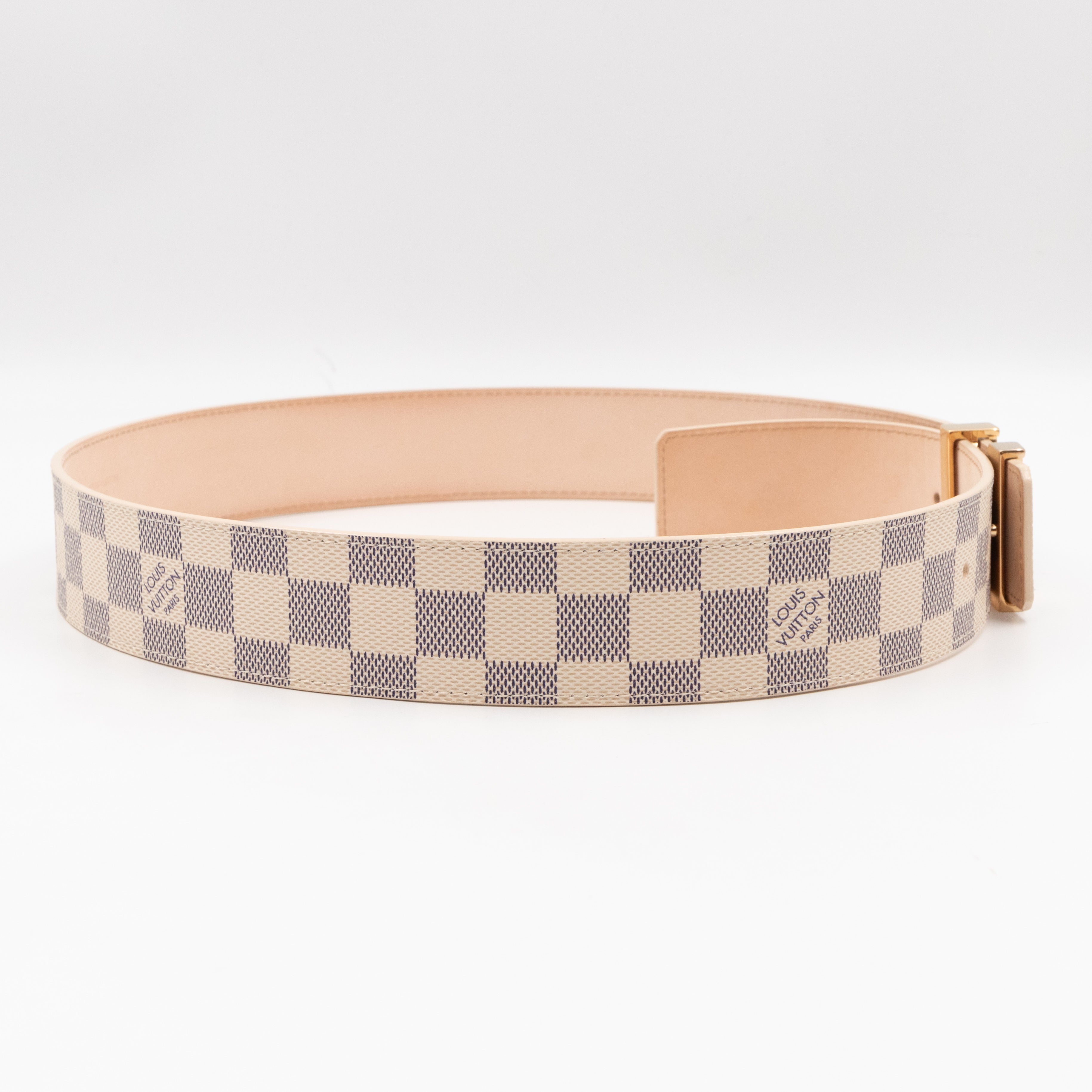 LV Initials Belt Damier Azur 85/34