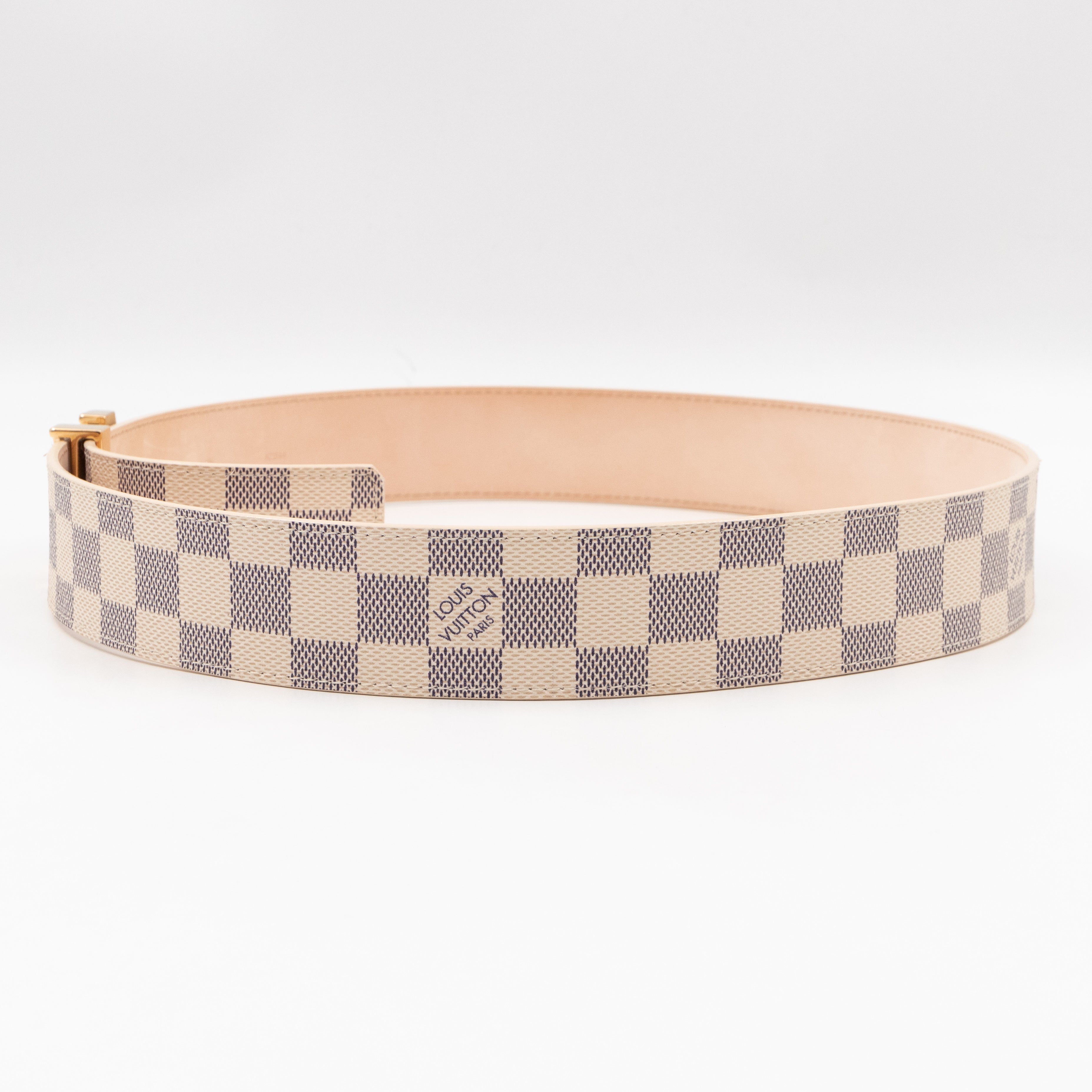 LV Initials Belt Damier Azur 85/34