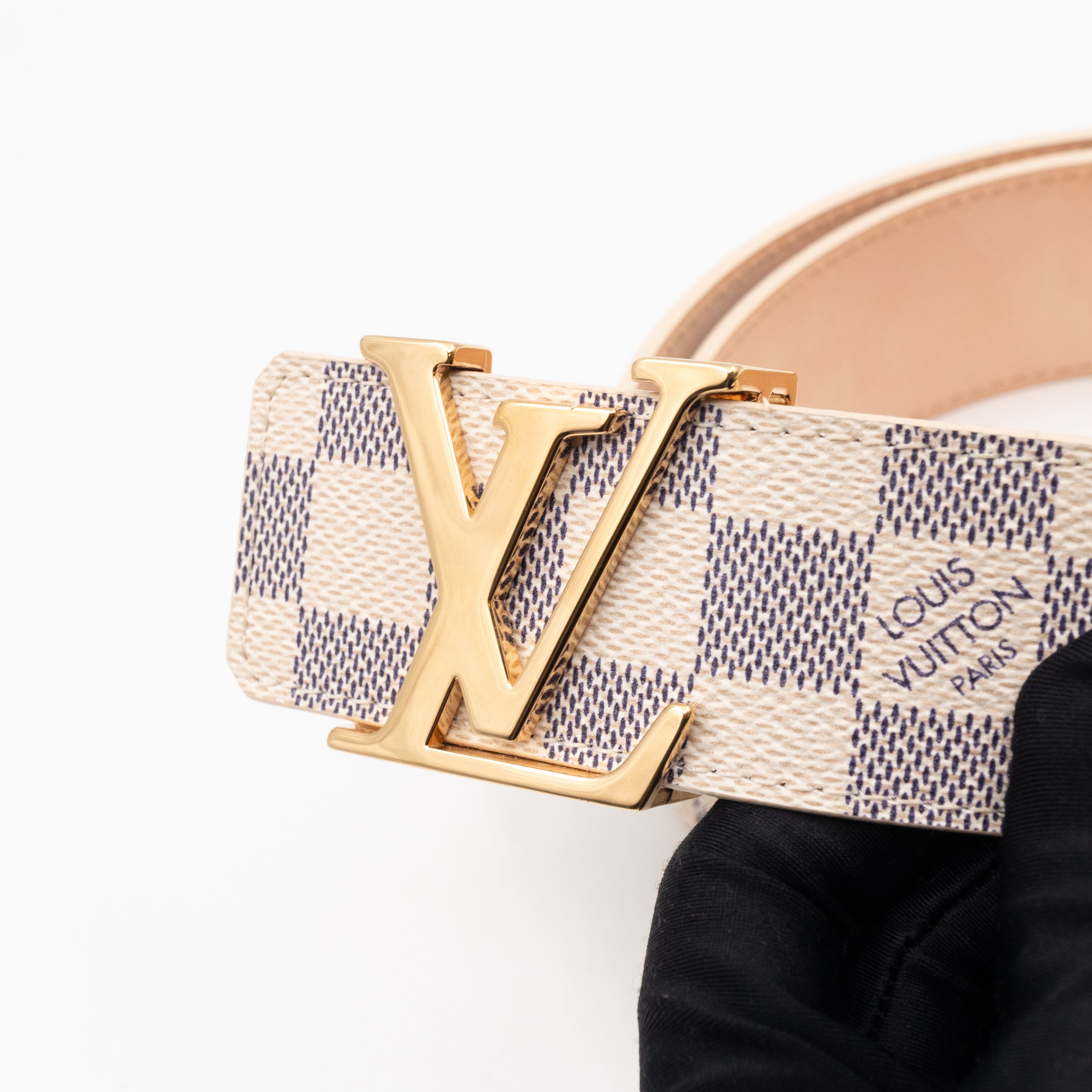 LV Initials Belt Damier Azur 85/34