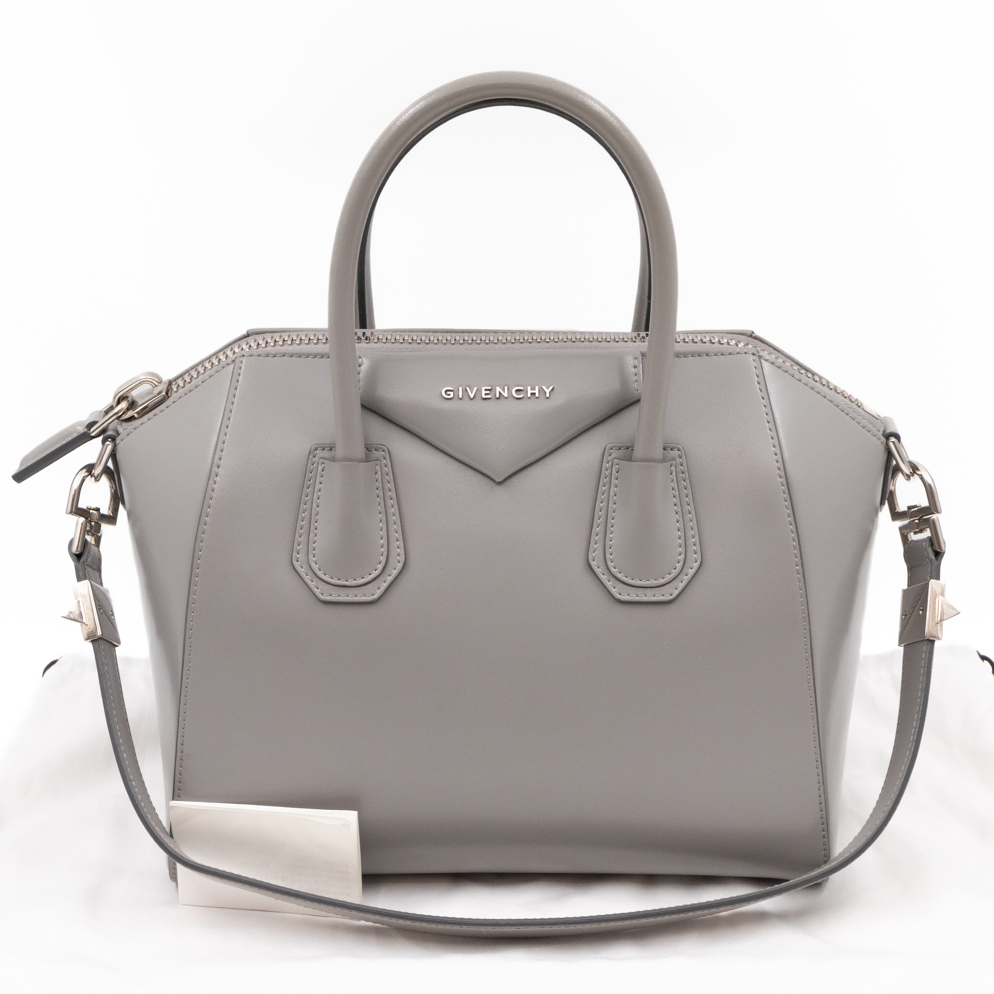 Antigona Small Smooth Grey Leather