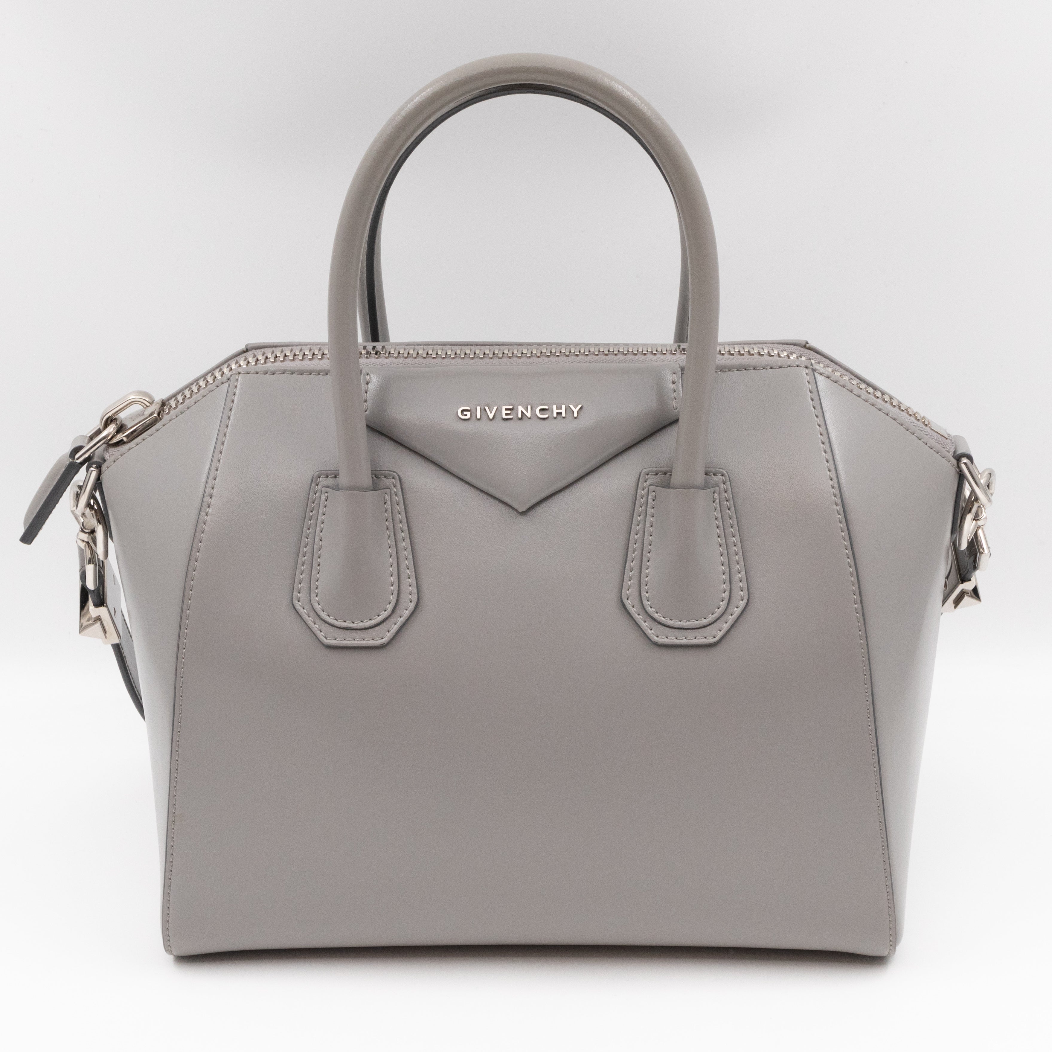 Antigona Small Smooth Grey Leather