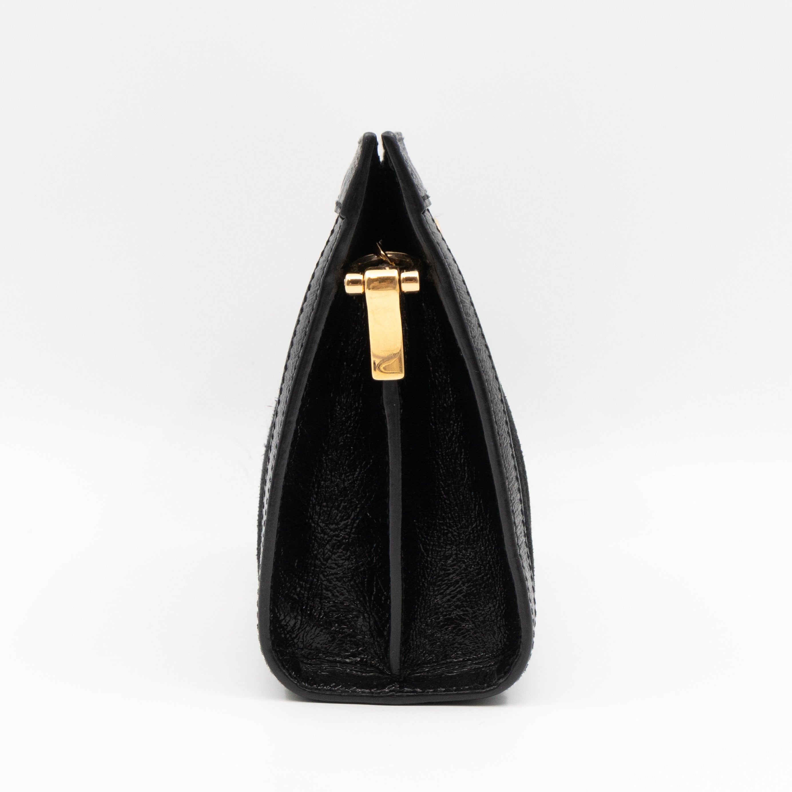 Ophidia Chain GG Small Shoulder Bag Black Suede