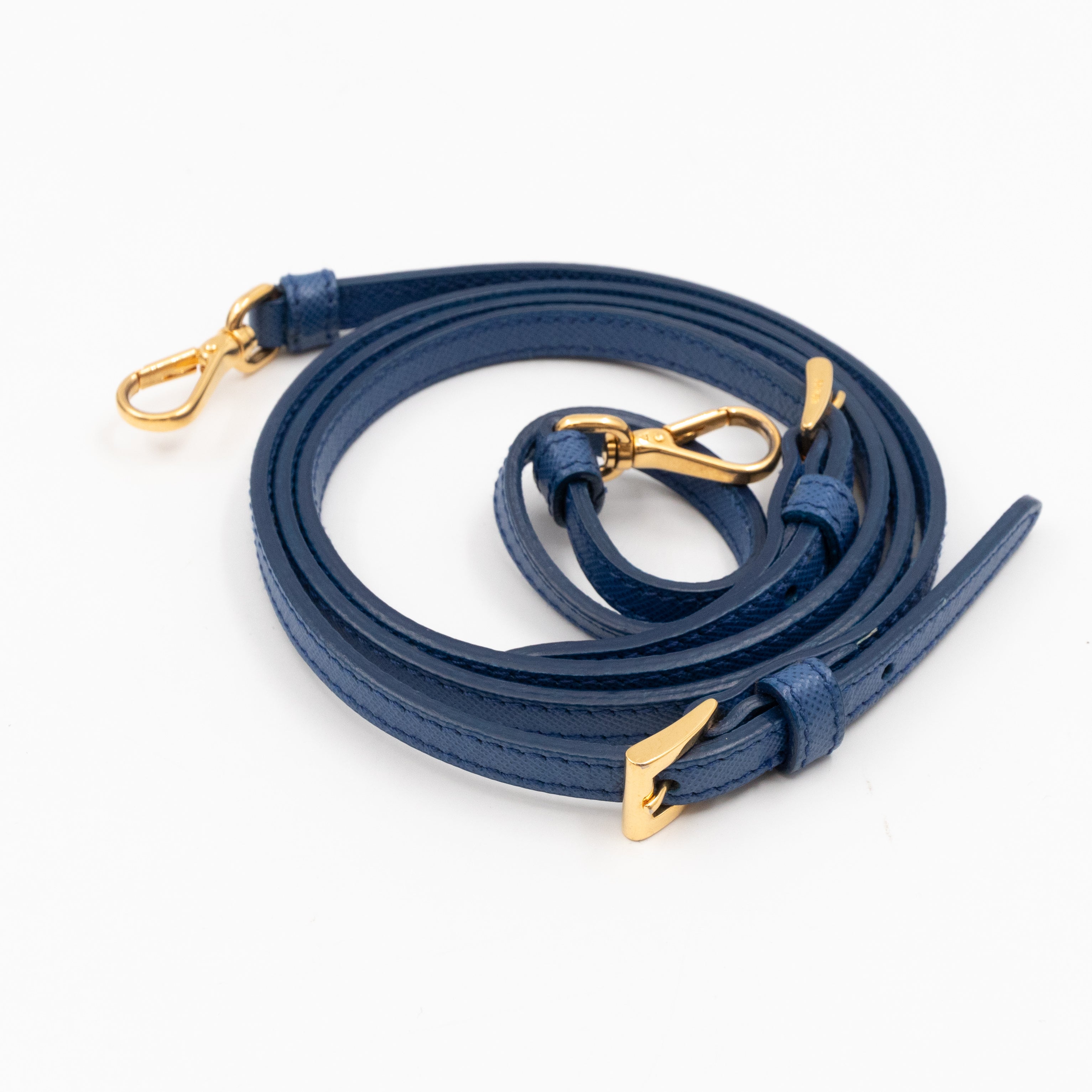 Promenade Mini Blue Saffiano Leather