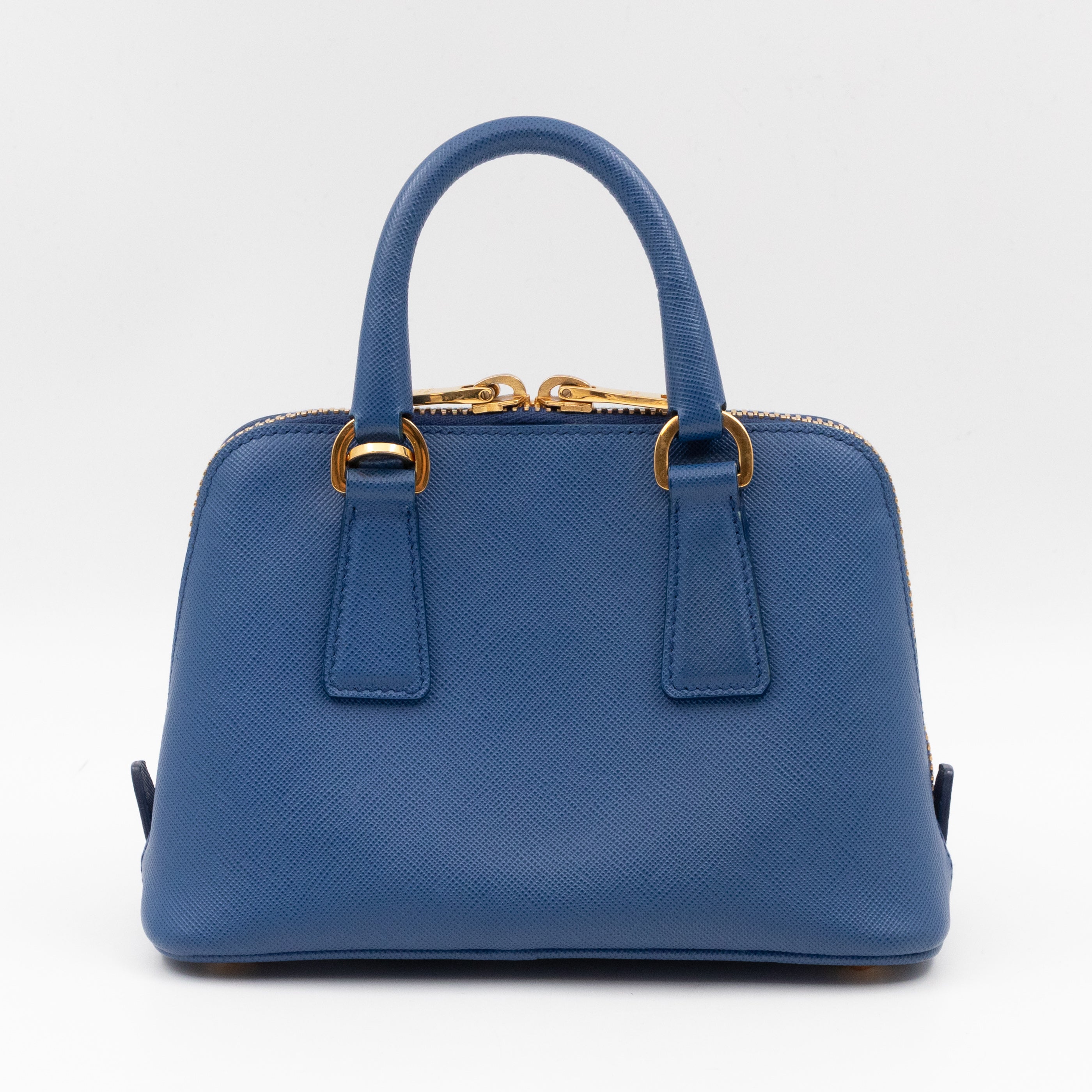 Promenade Mini Blue Saffiano Leather