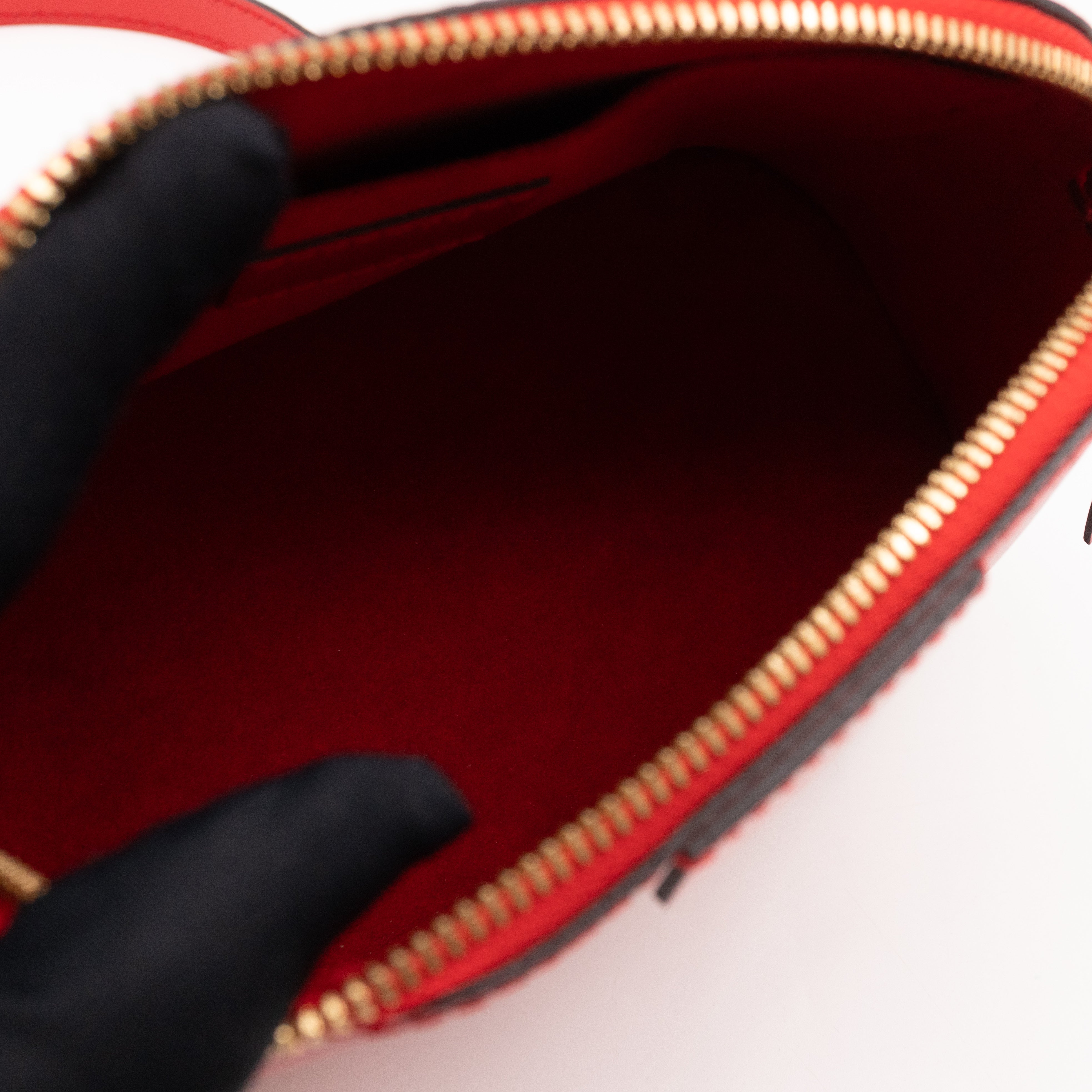 Alma Mini Chain Epi Leather Red