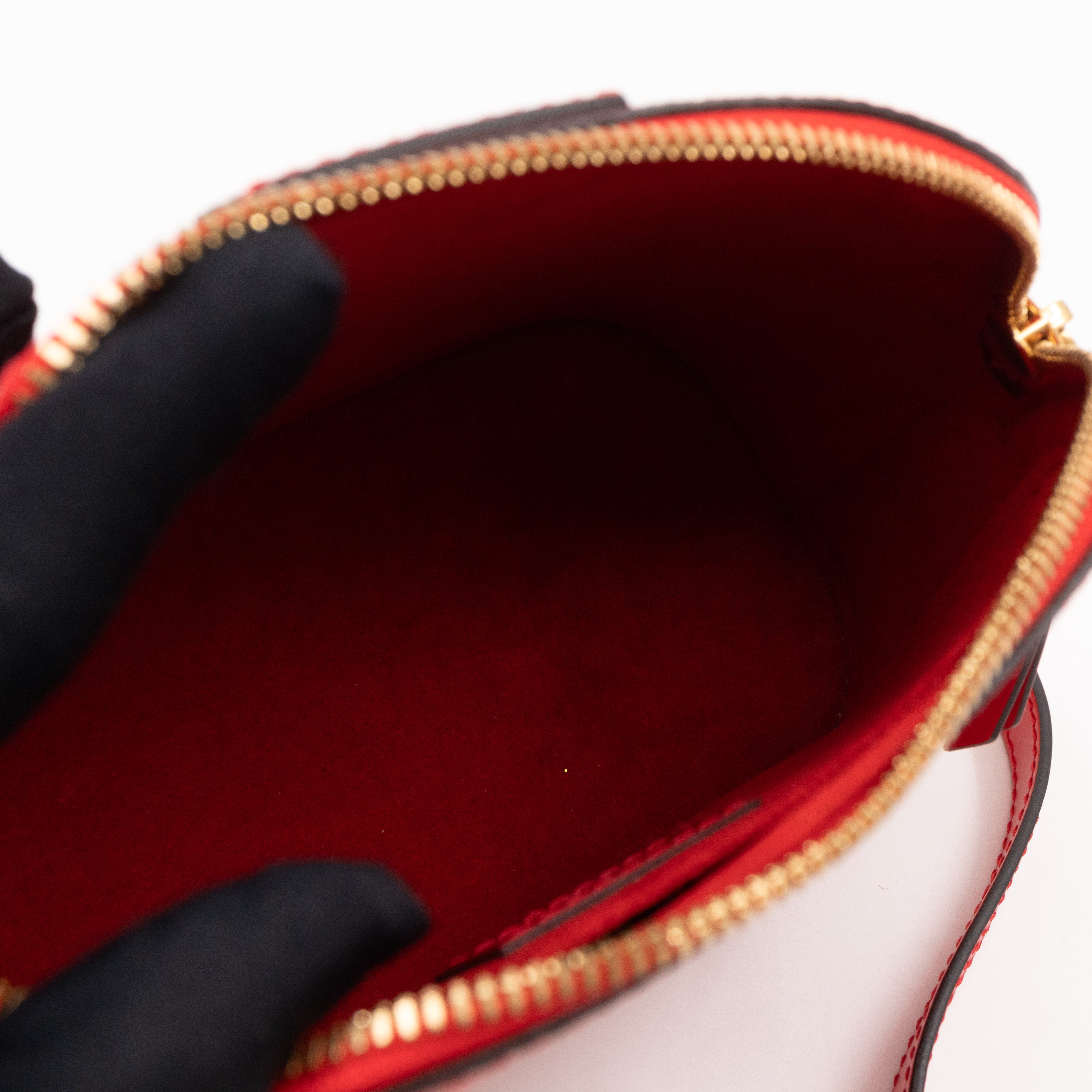 Alma Mini Chain Epi Leather Red