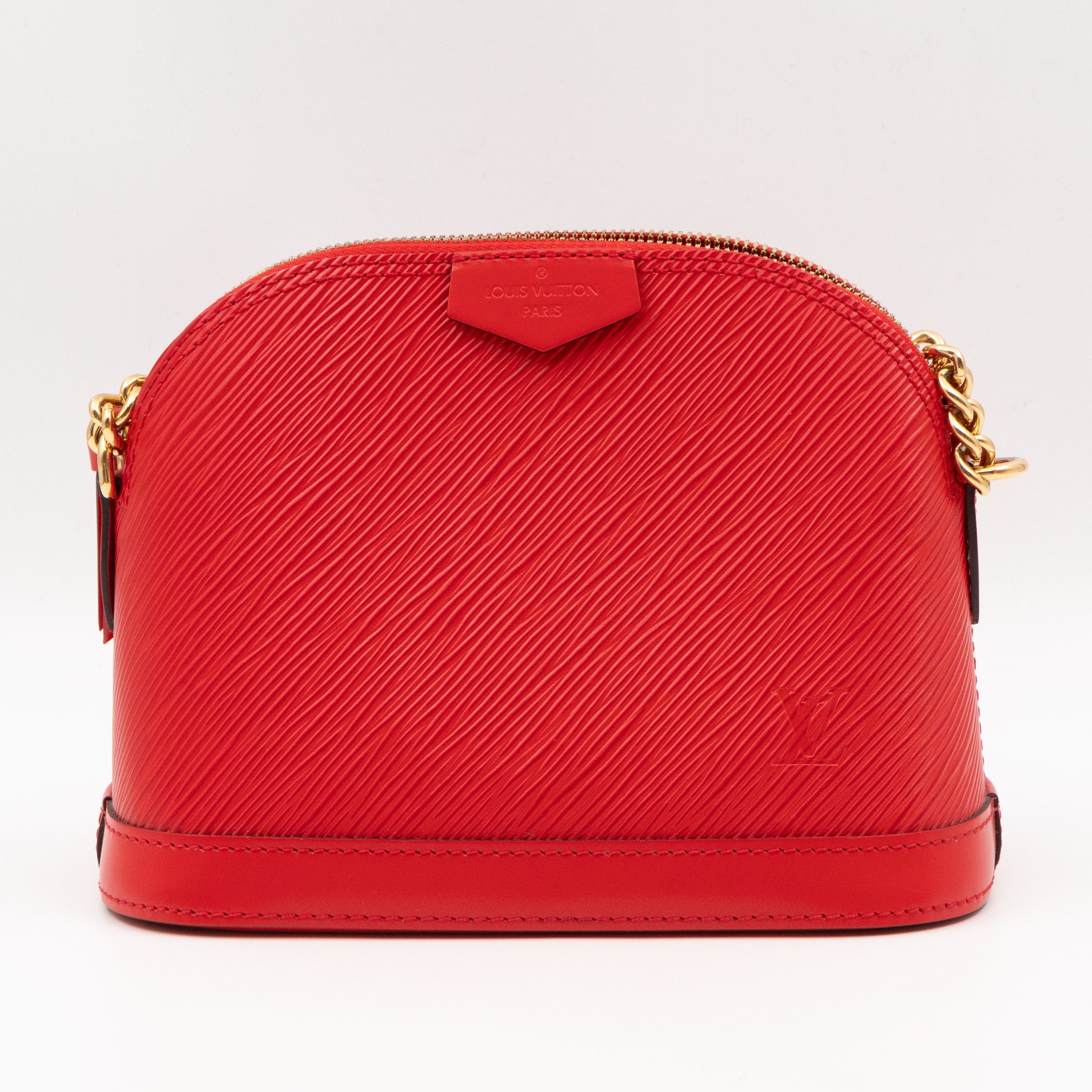 Alma Mini Chain Epi Leather Red