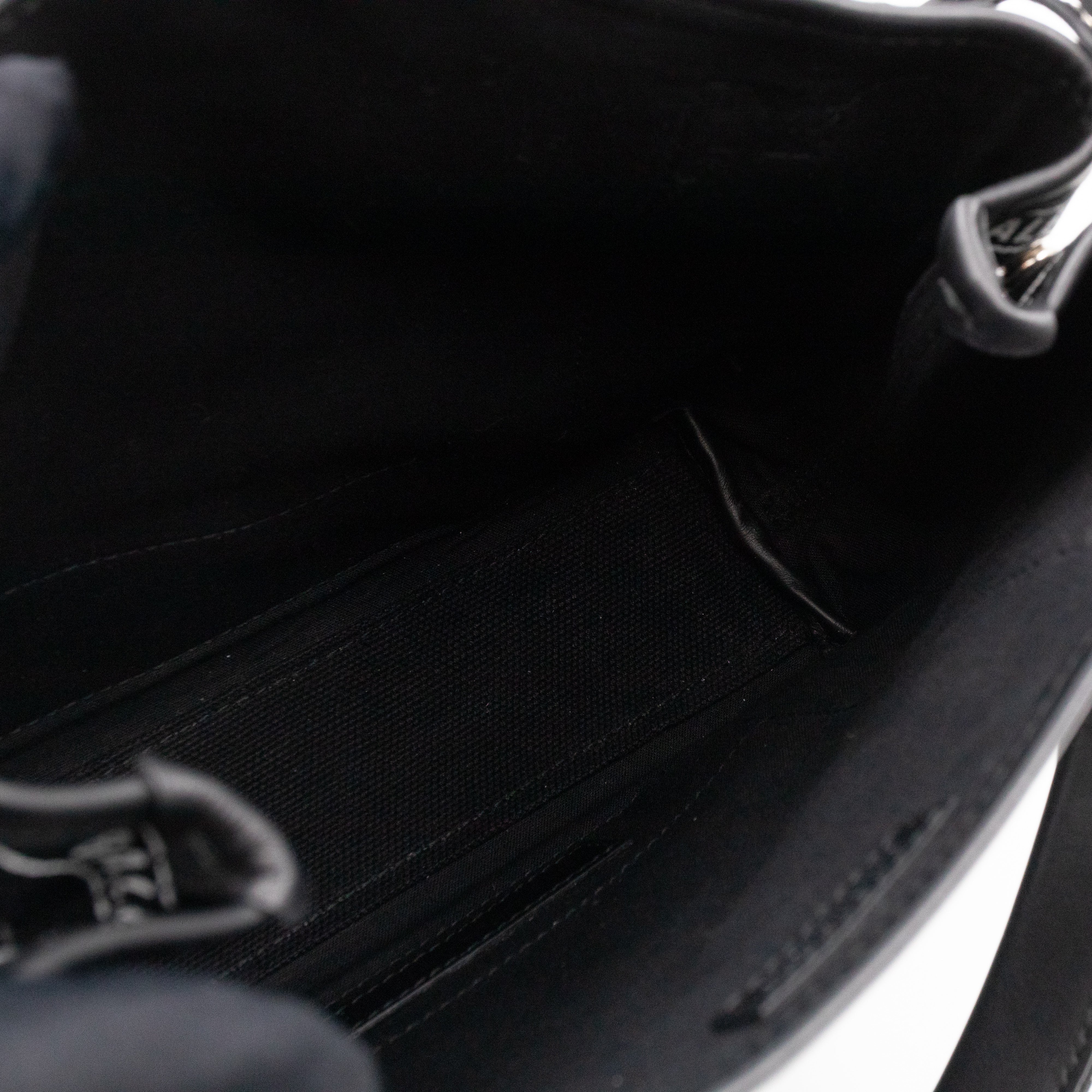 Navy Cabas XS Black Cotton Canvas
