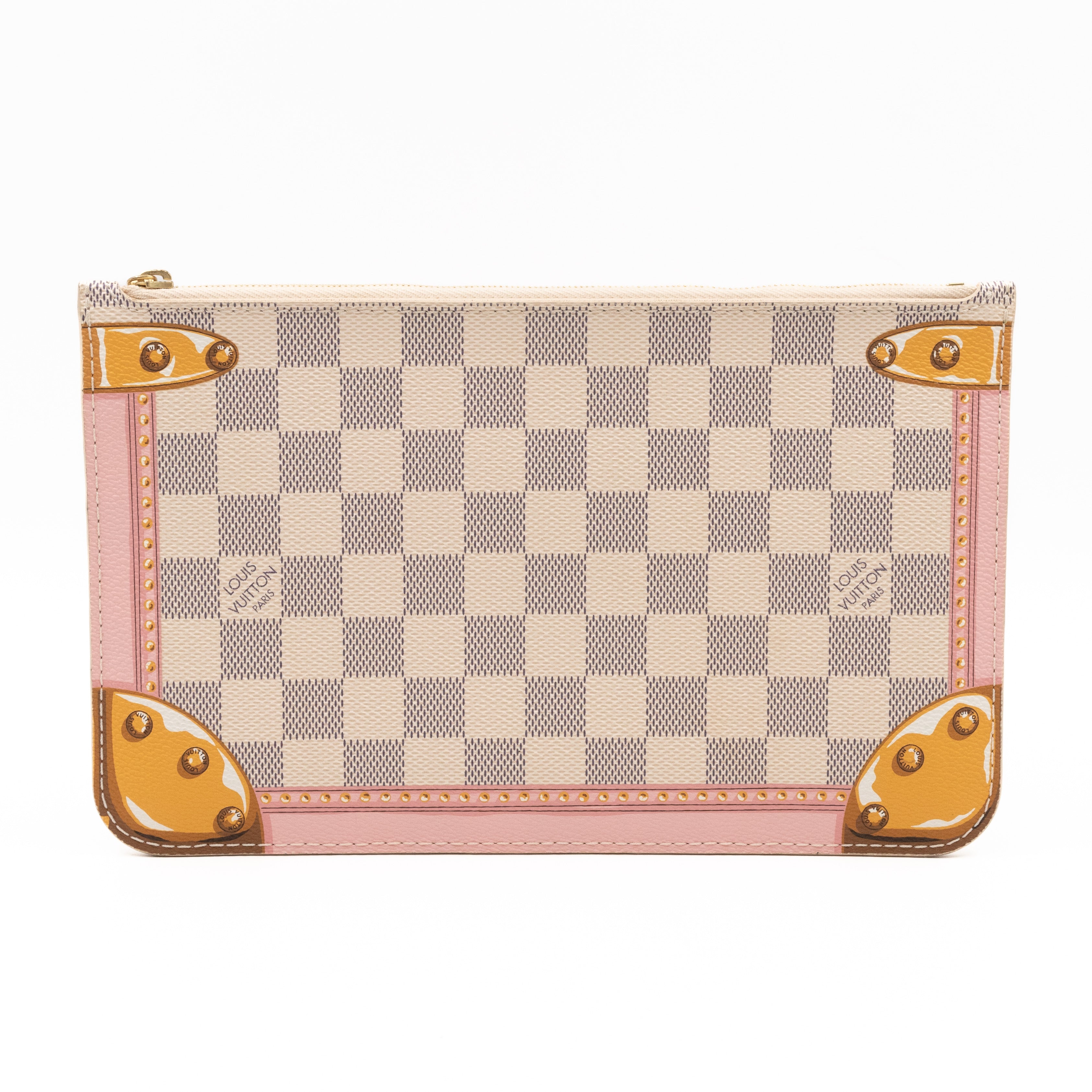 Neverfull Pochette Damier Azur Summer Trunk