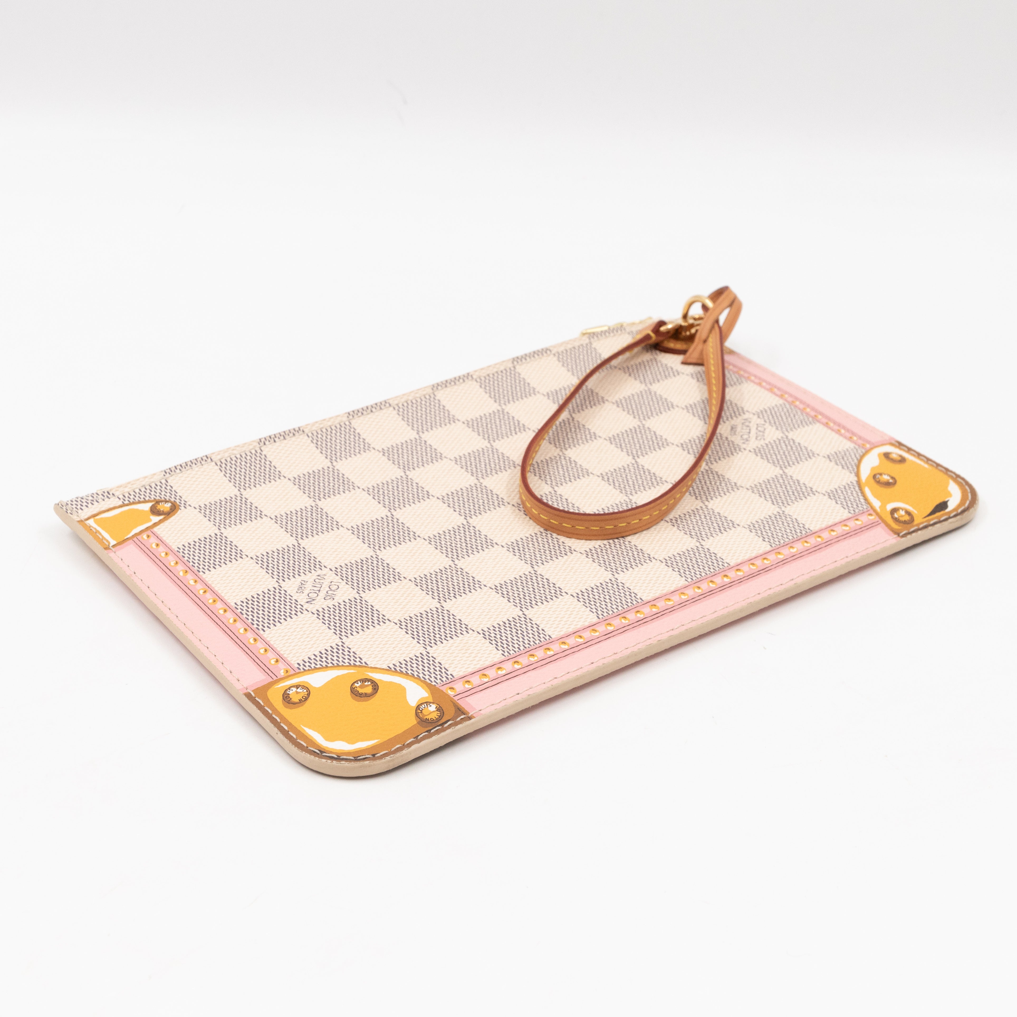 Neverfull Pochette Damier Azur Summer Trunk
