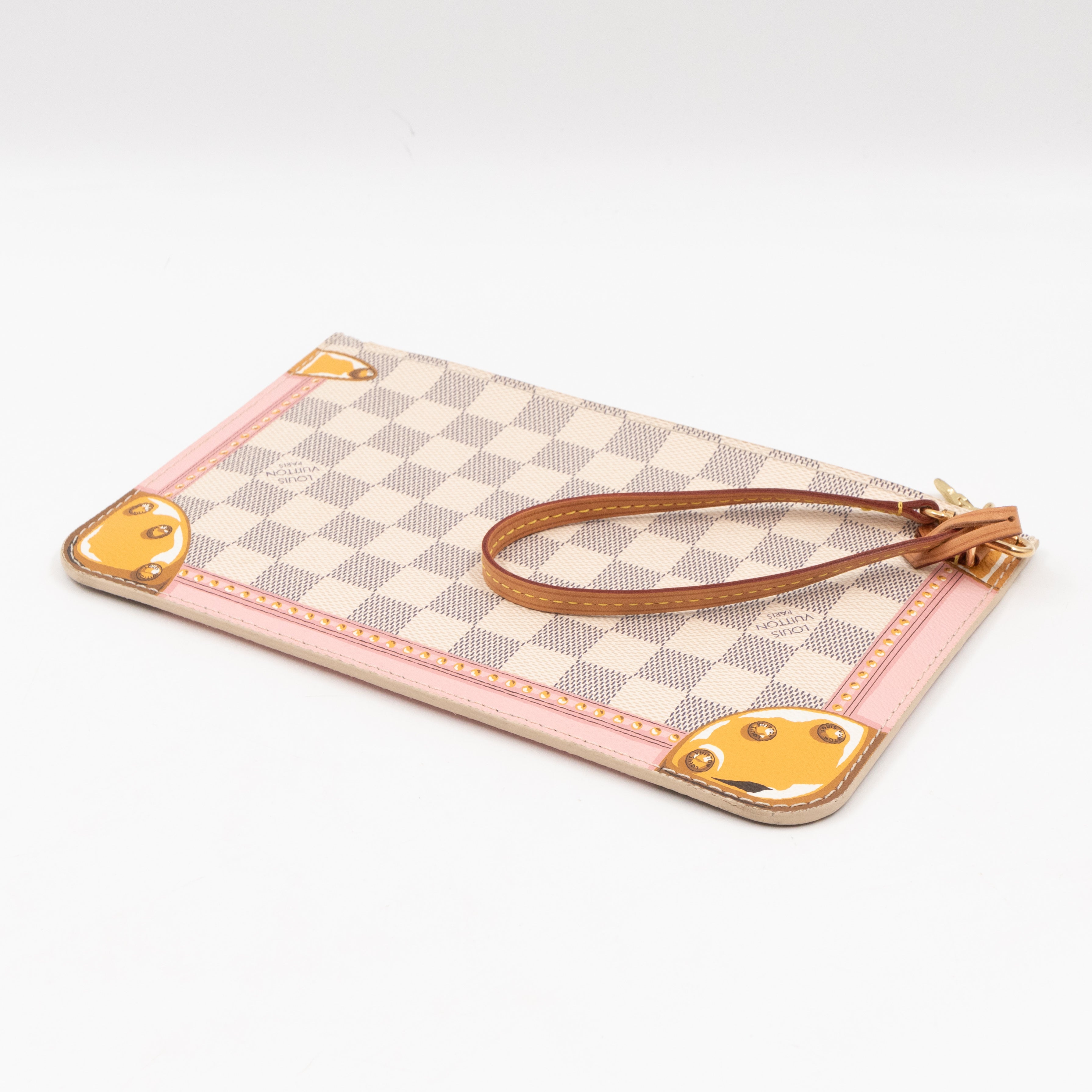 Neverfull Pochette Damier Azur Summer Trunk