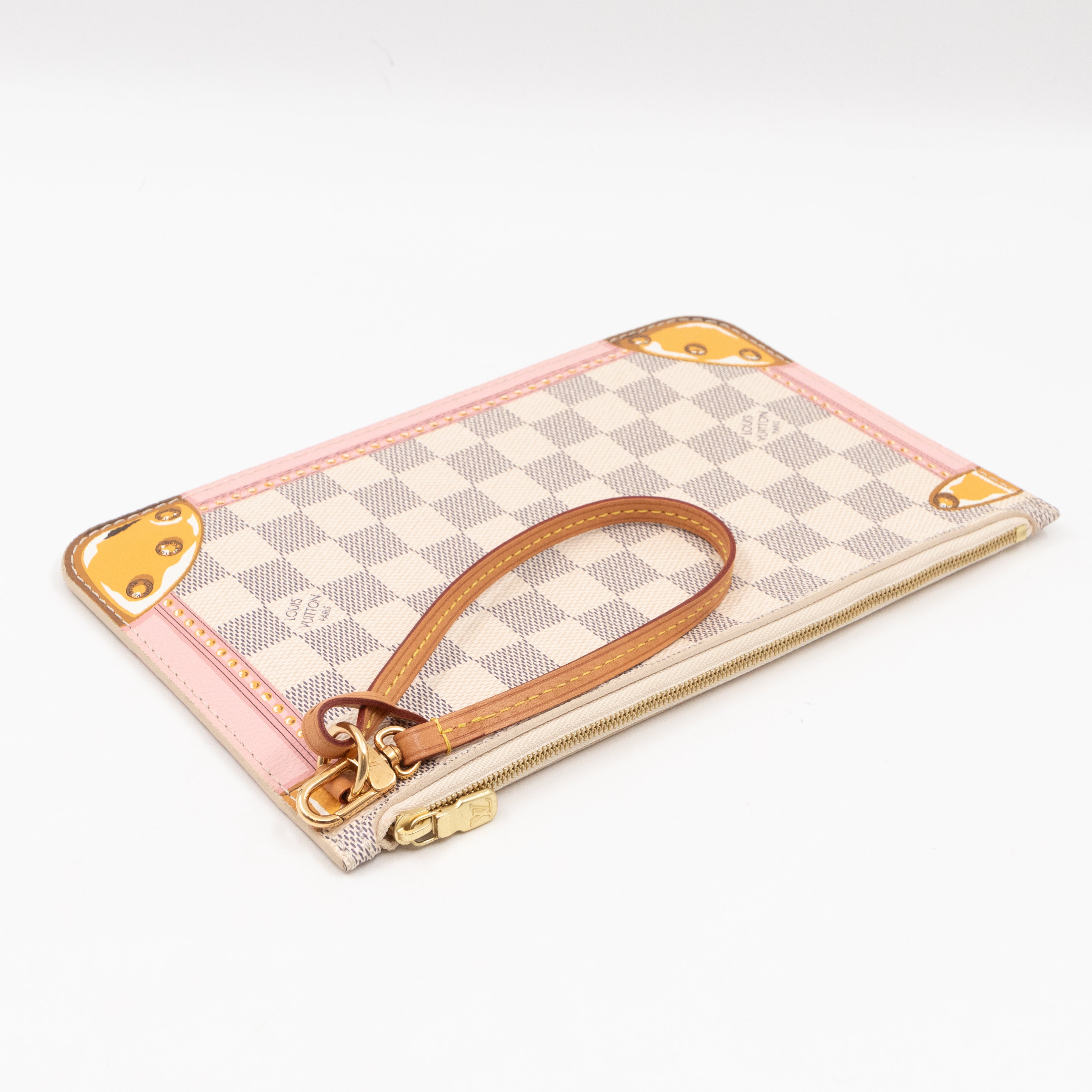 Neverfull Pochette Damier Azur Summer Trunk