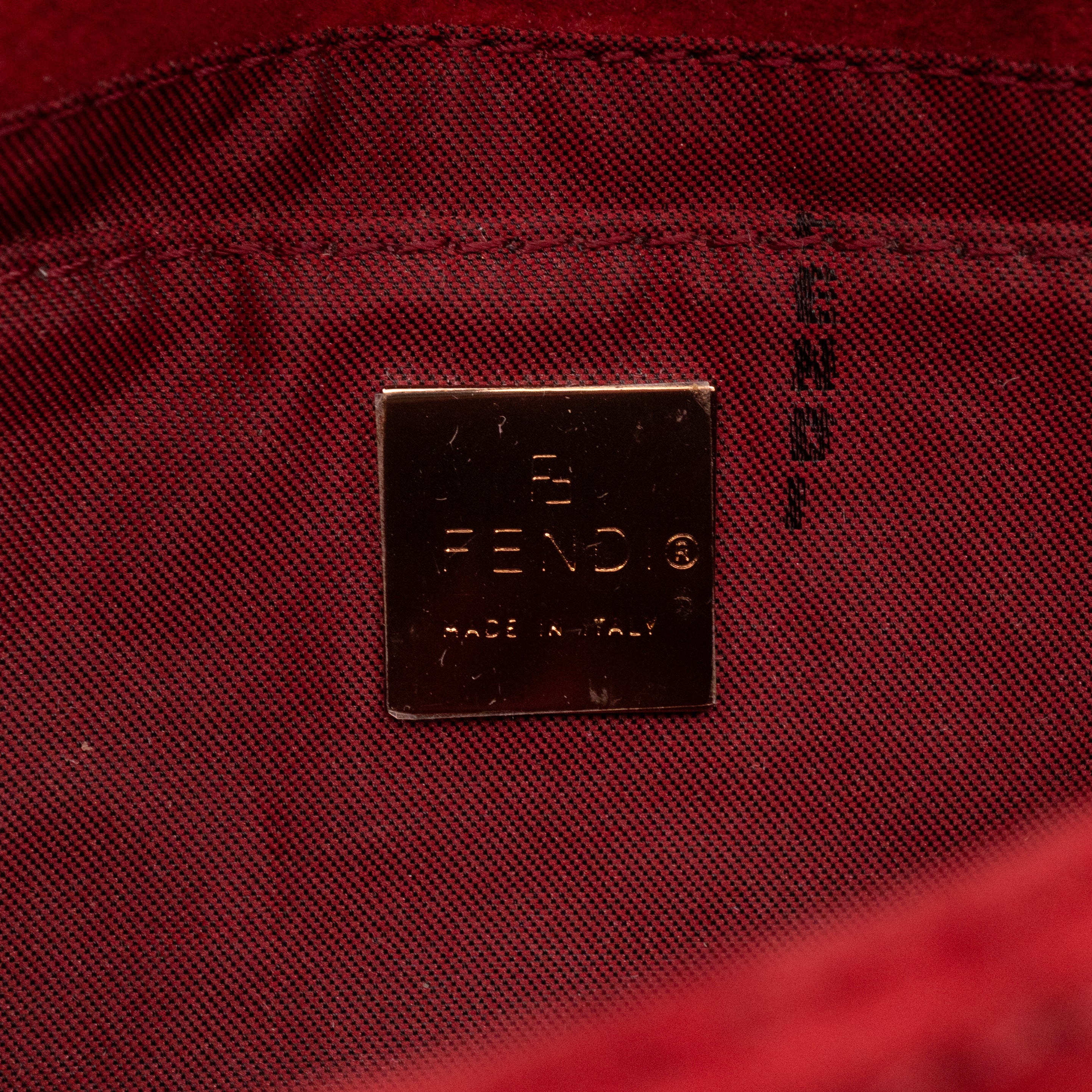 Mini Mamma Baguette Red Suede Leather