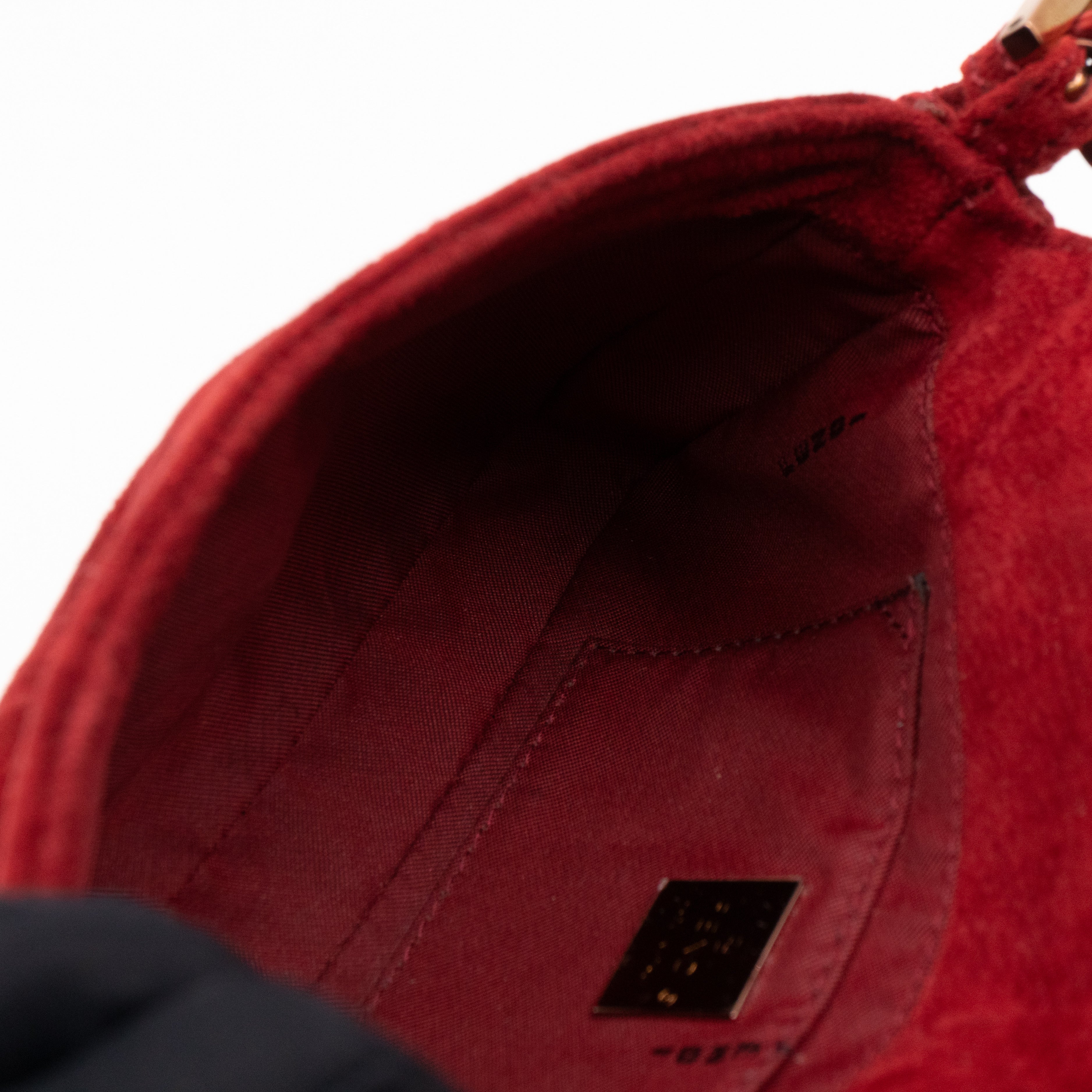 Mini Mamma Baguette Red Suede Leather