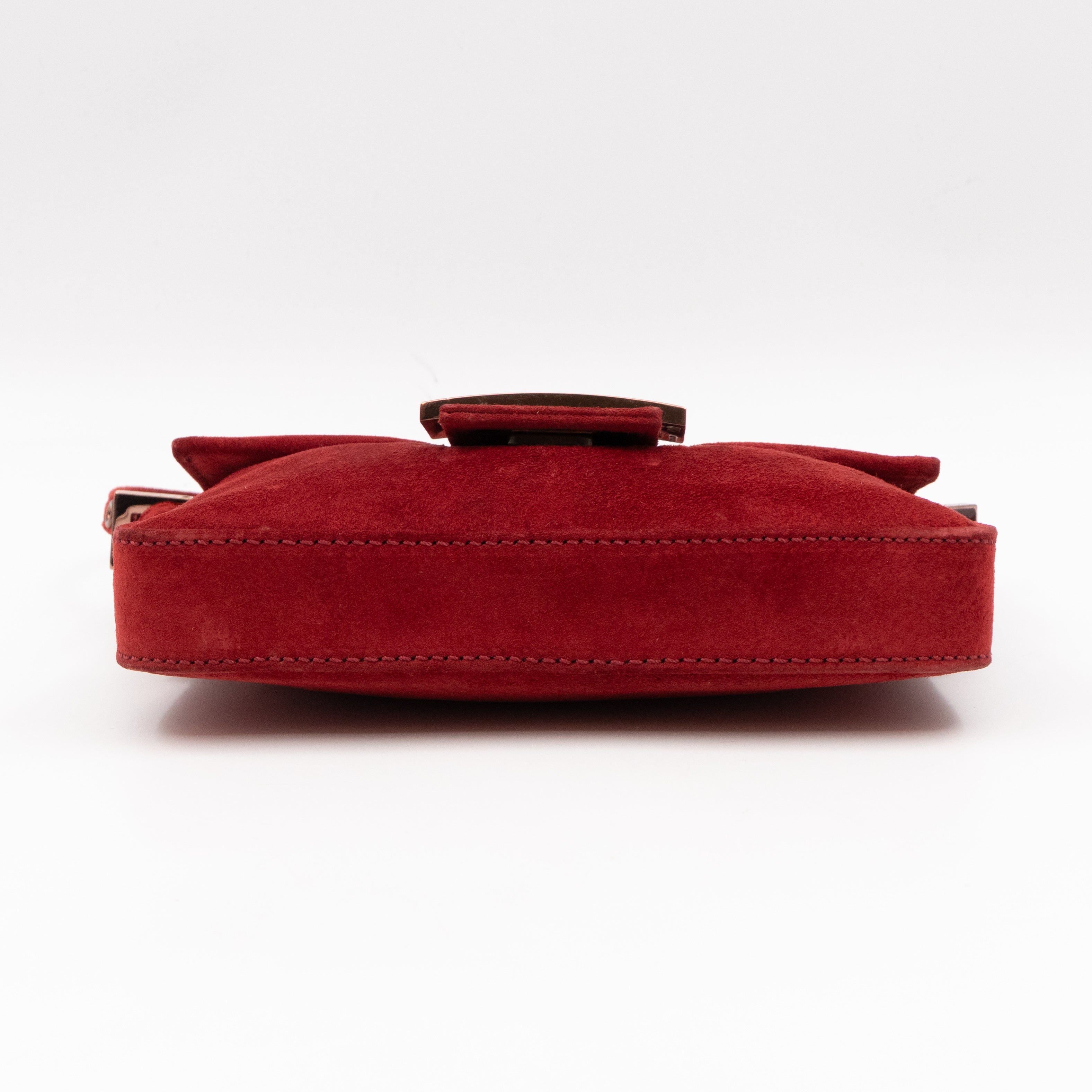 Mini Mamma Baguette Red Suede Leather