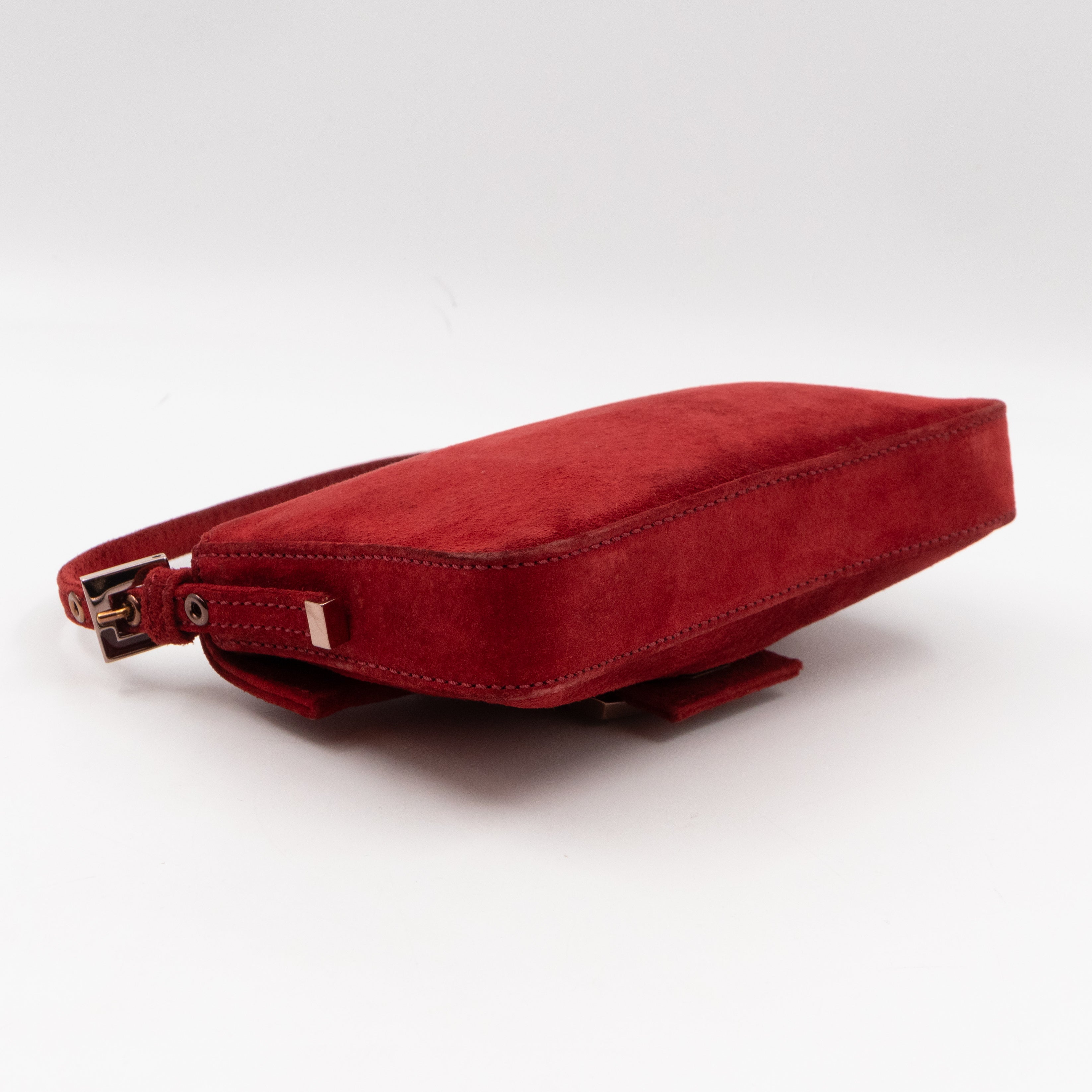 Mini Mamma Baguette Red Suede Leather