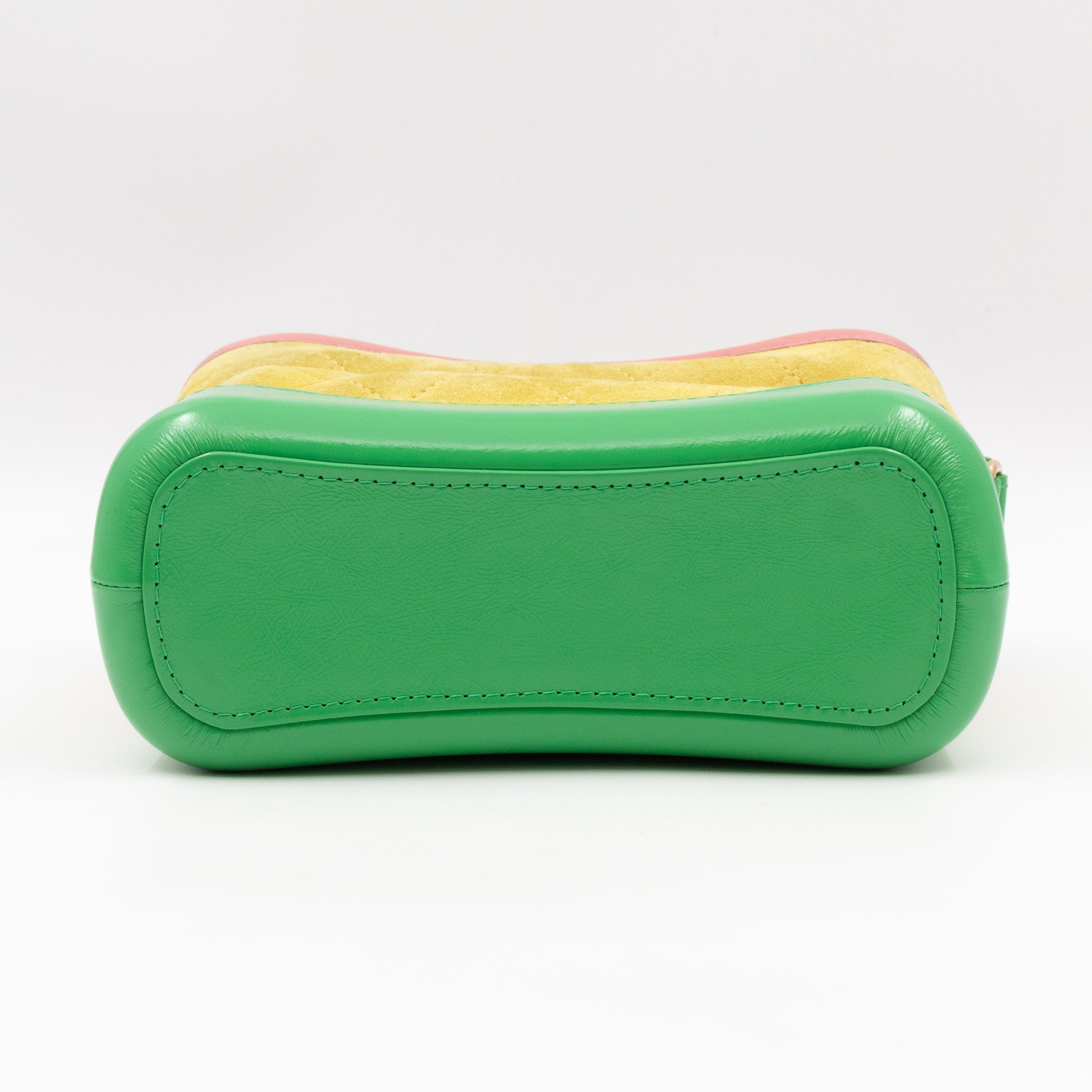 Gabrielle Hobo Small Yellow Suede Green Pink Leather