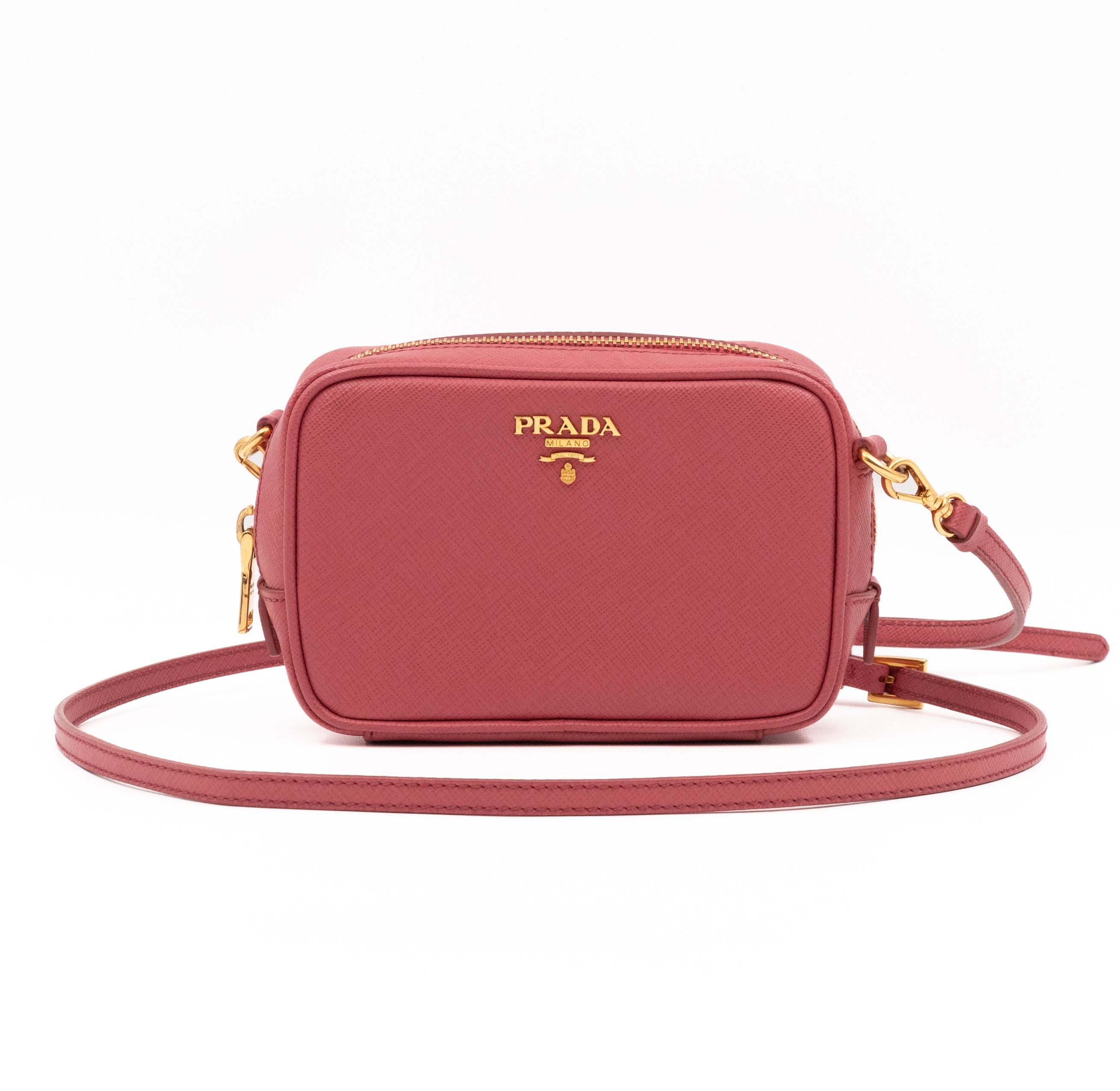 Camera Bag Pink Leather