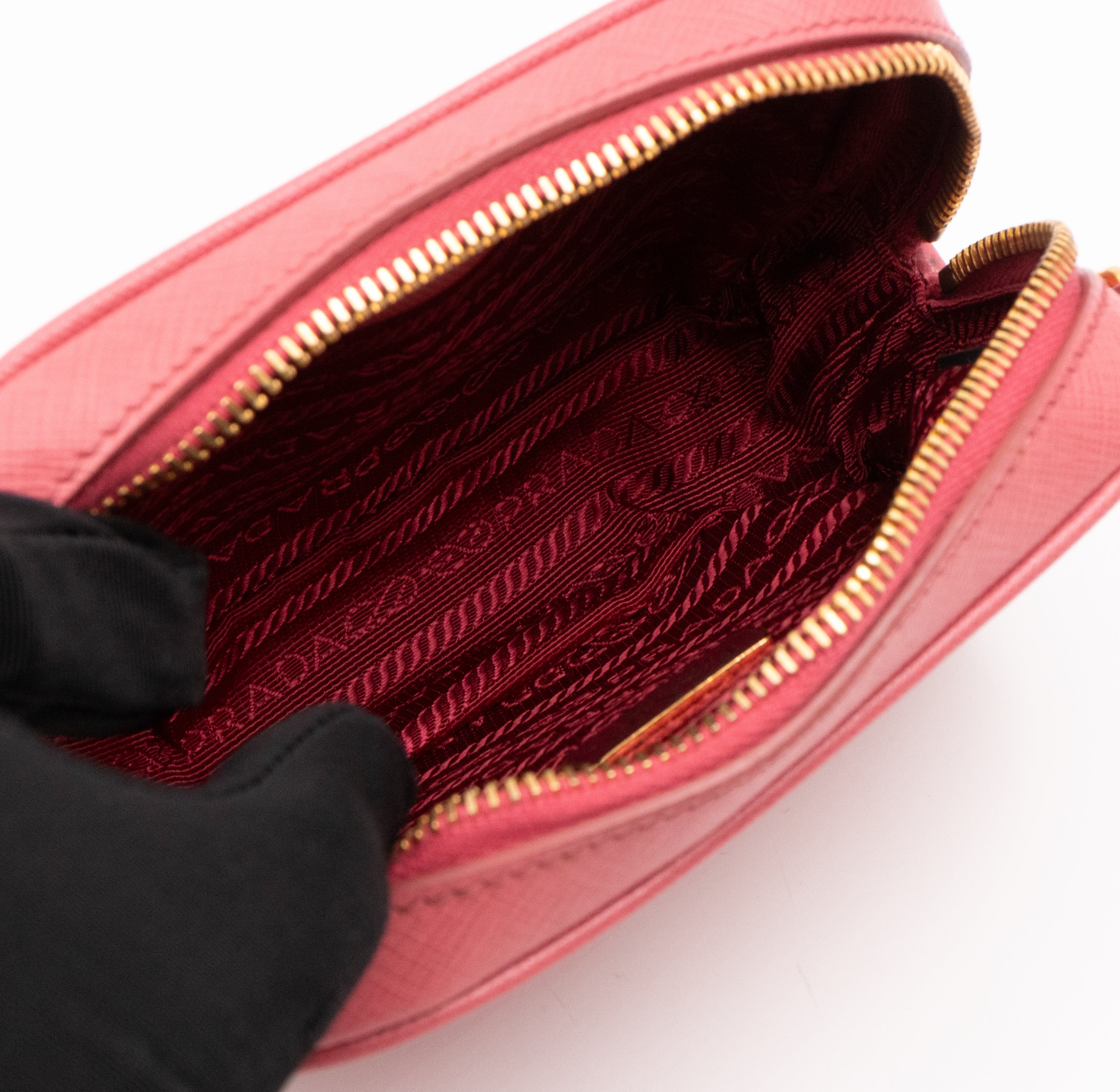 Camera Bag Pink Leather