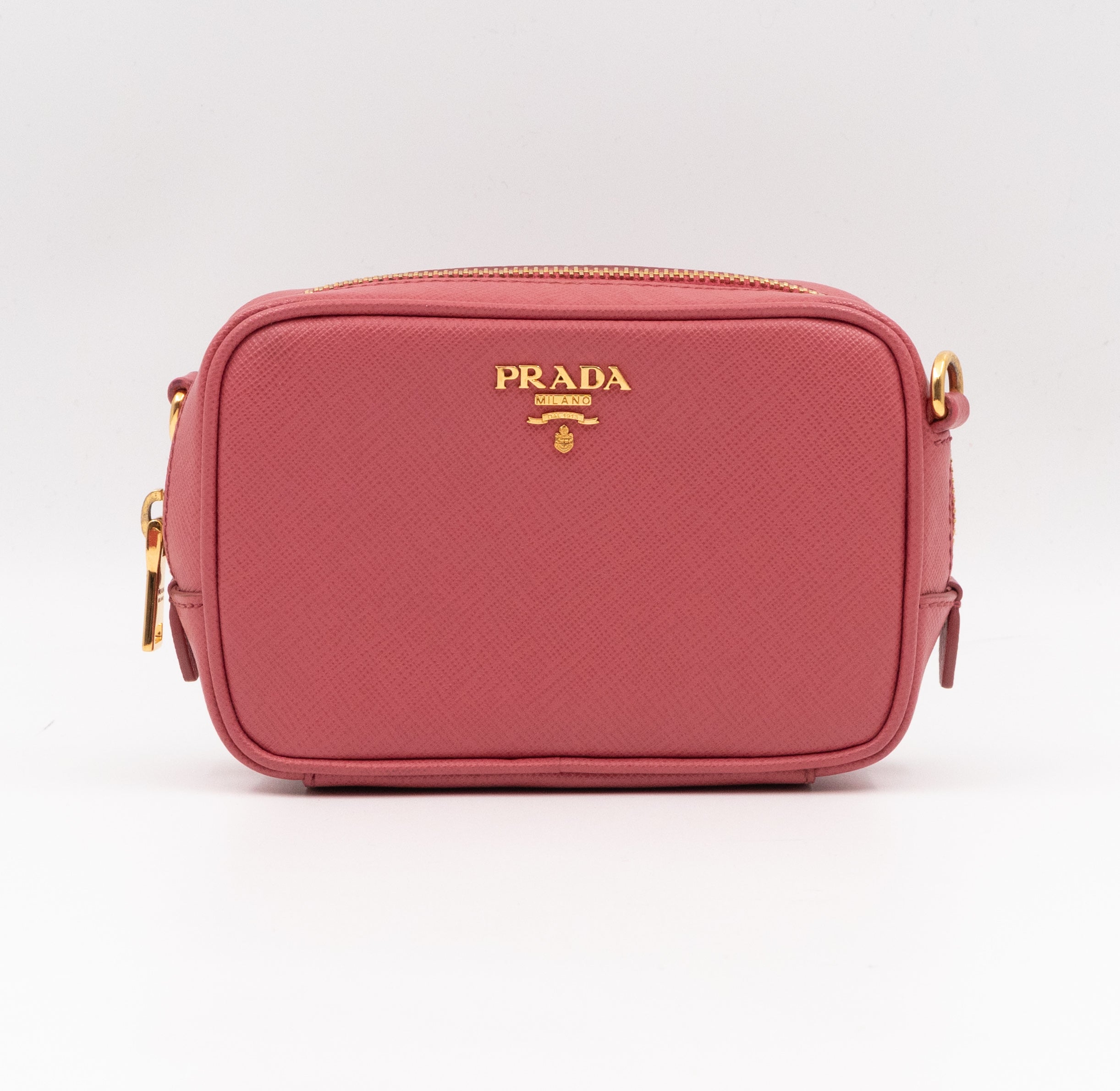 Camera Bag Pink Leather