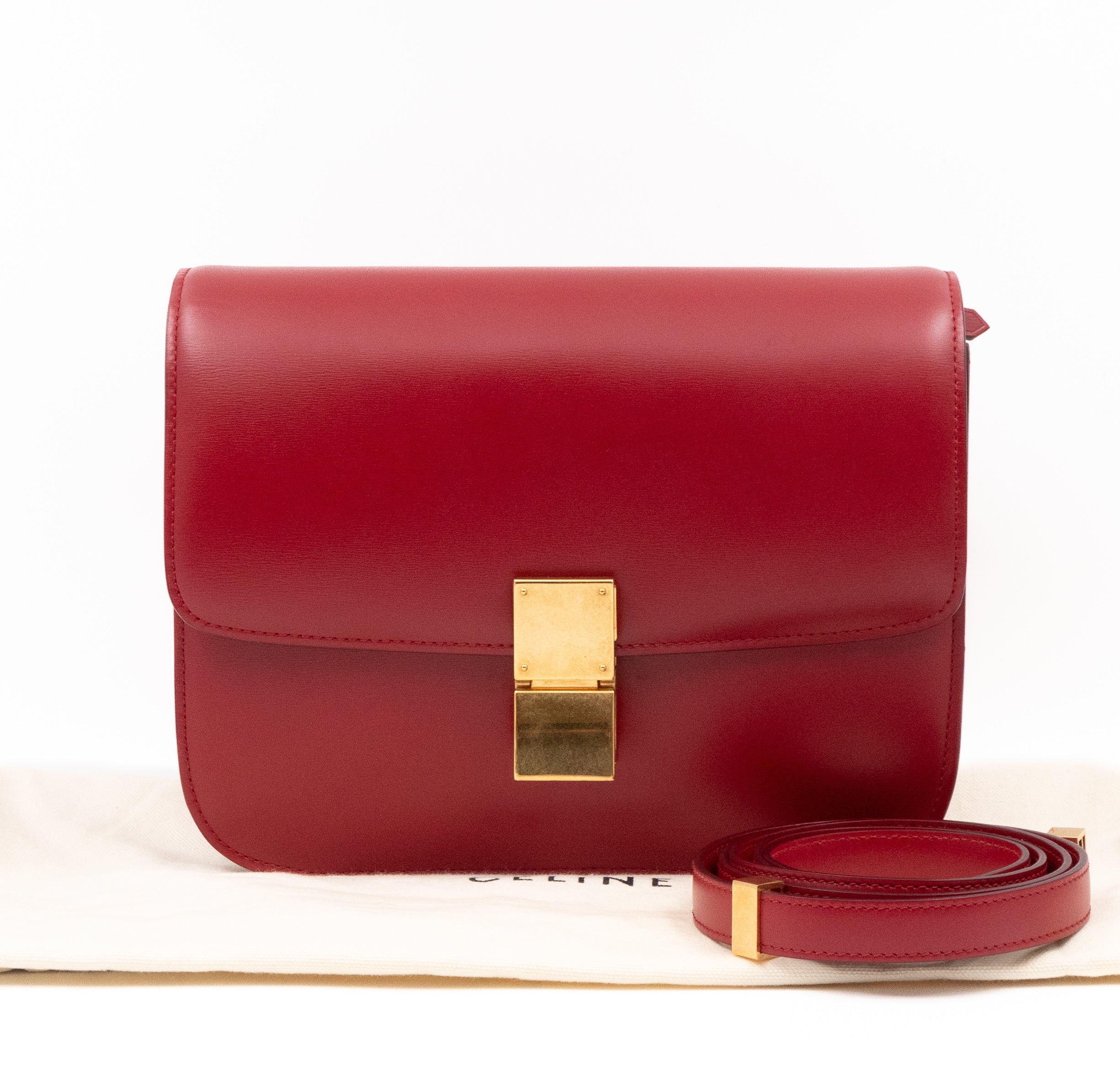 Classic Box Medium Red Leather