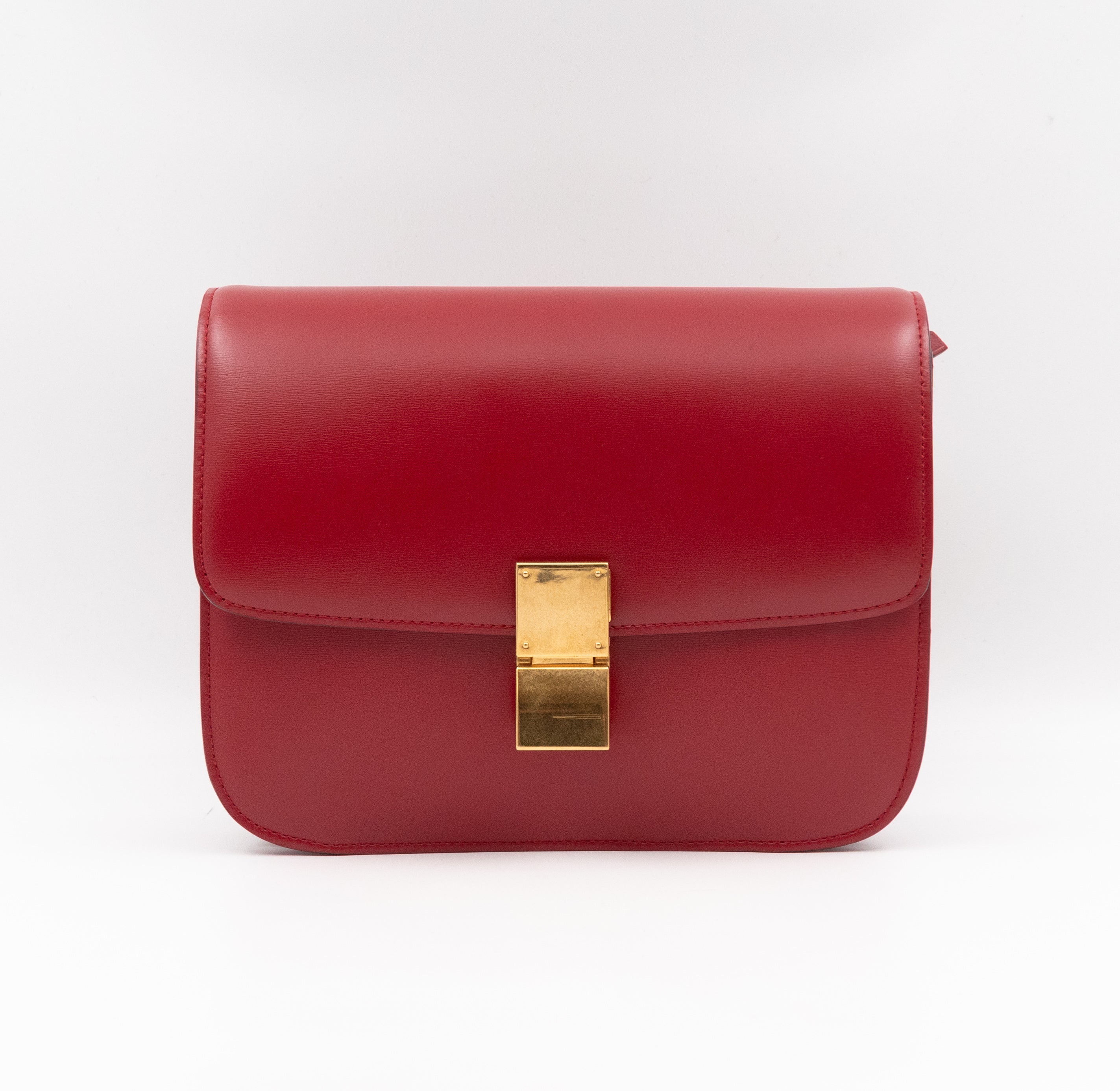 Classic Box Medium Red Leather