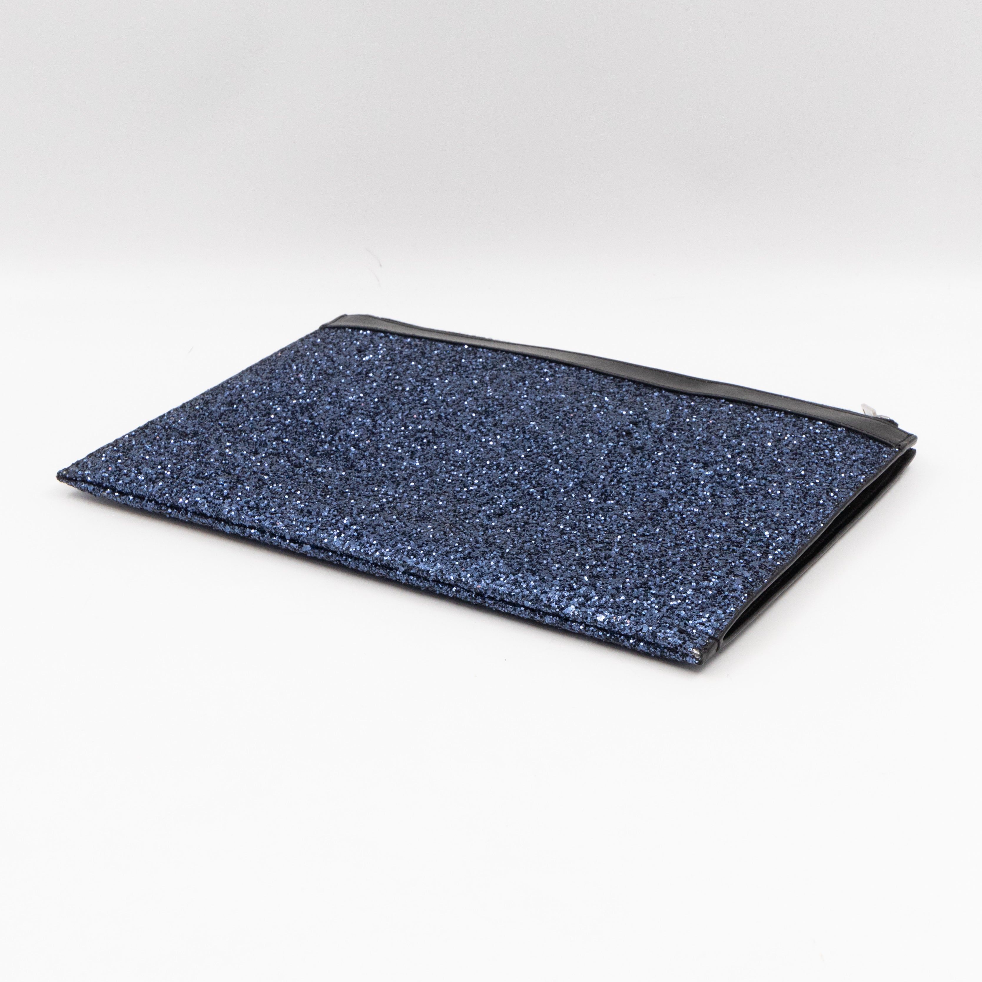 Folio Clutch Blue Glitter