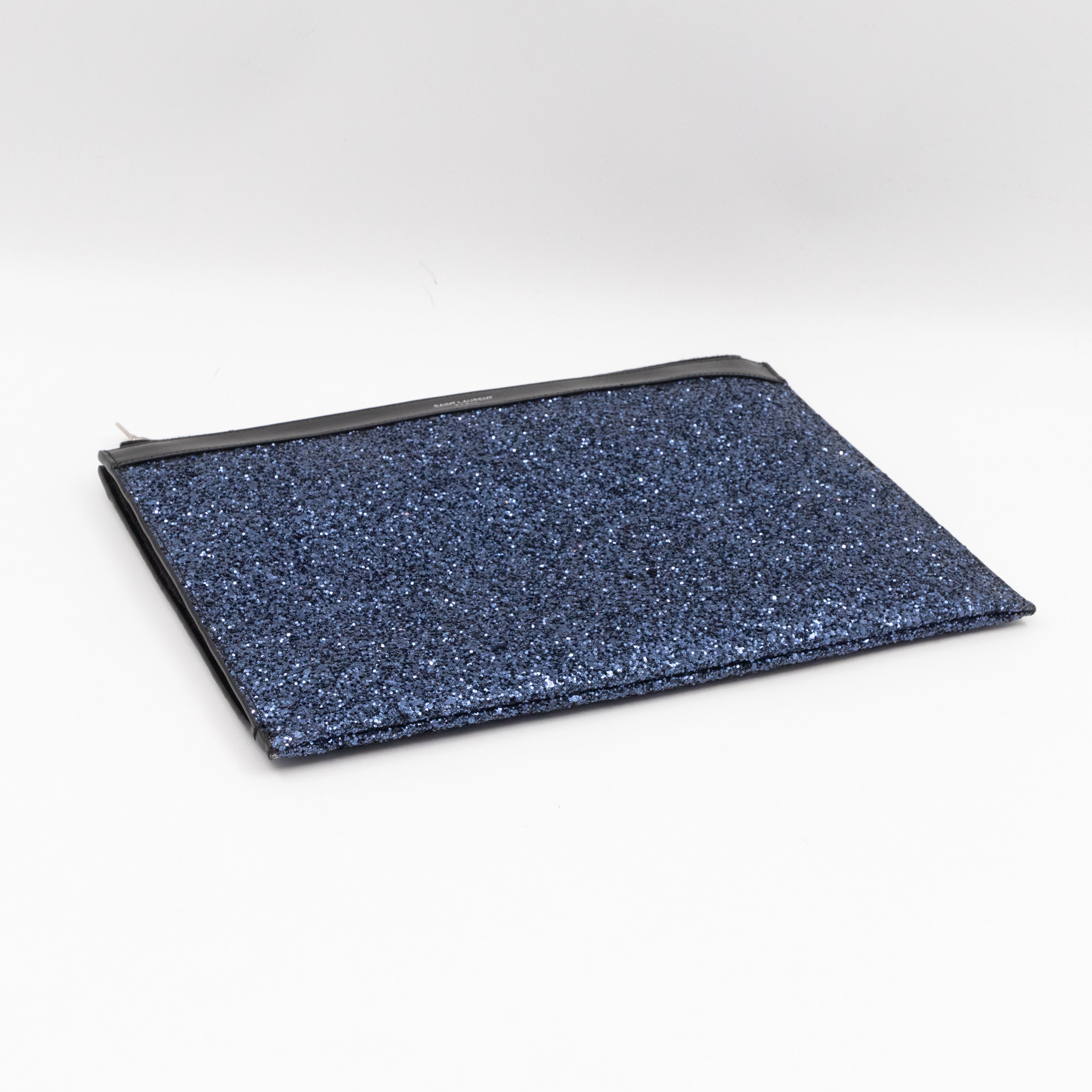 Folio Clutch Blue Glitter