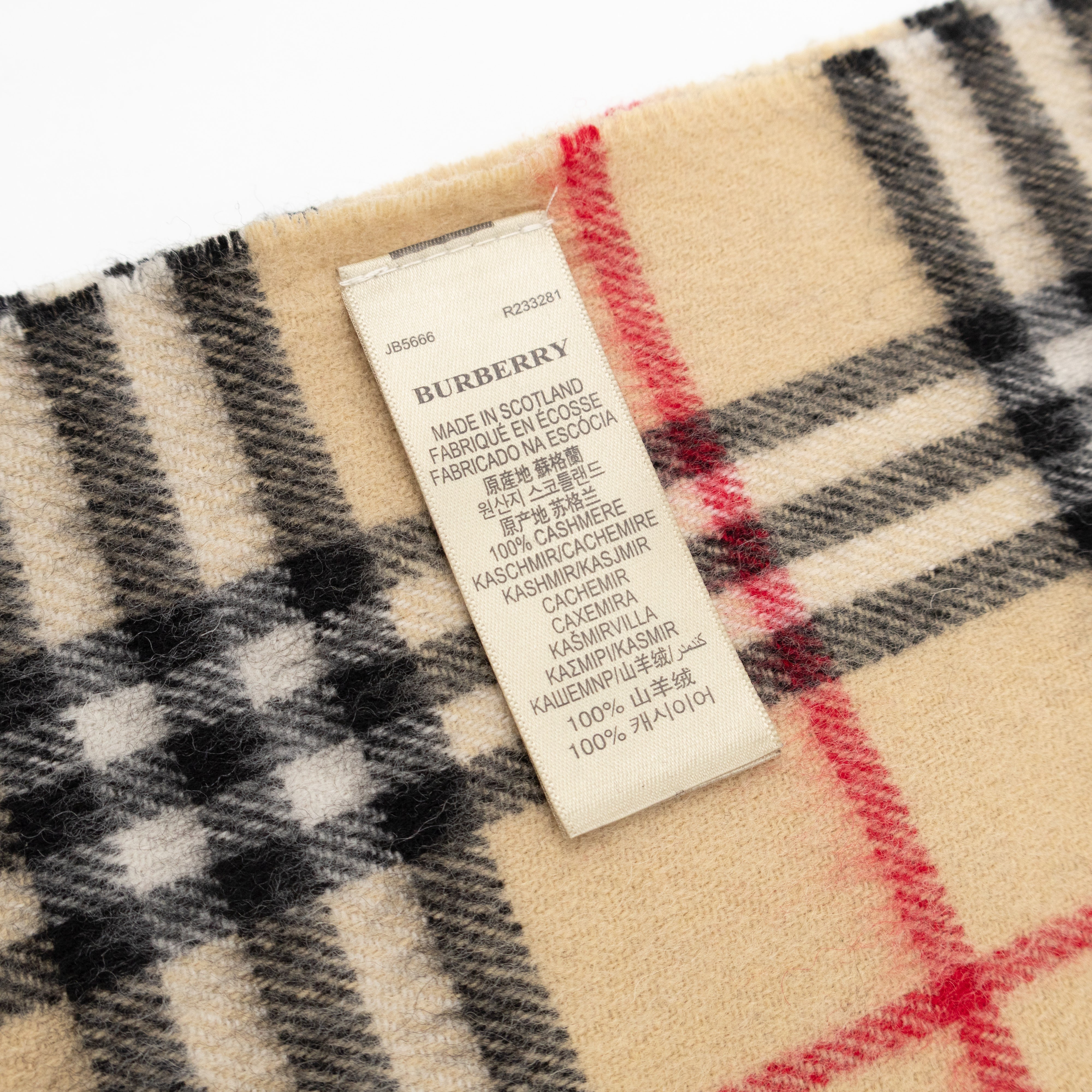 Vintage Cashmere Scarf House Check