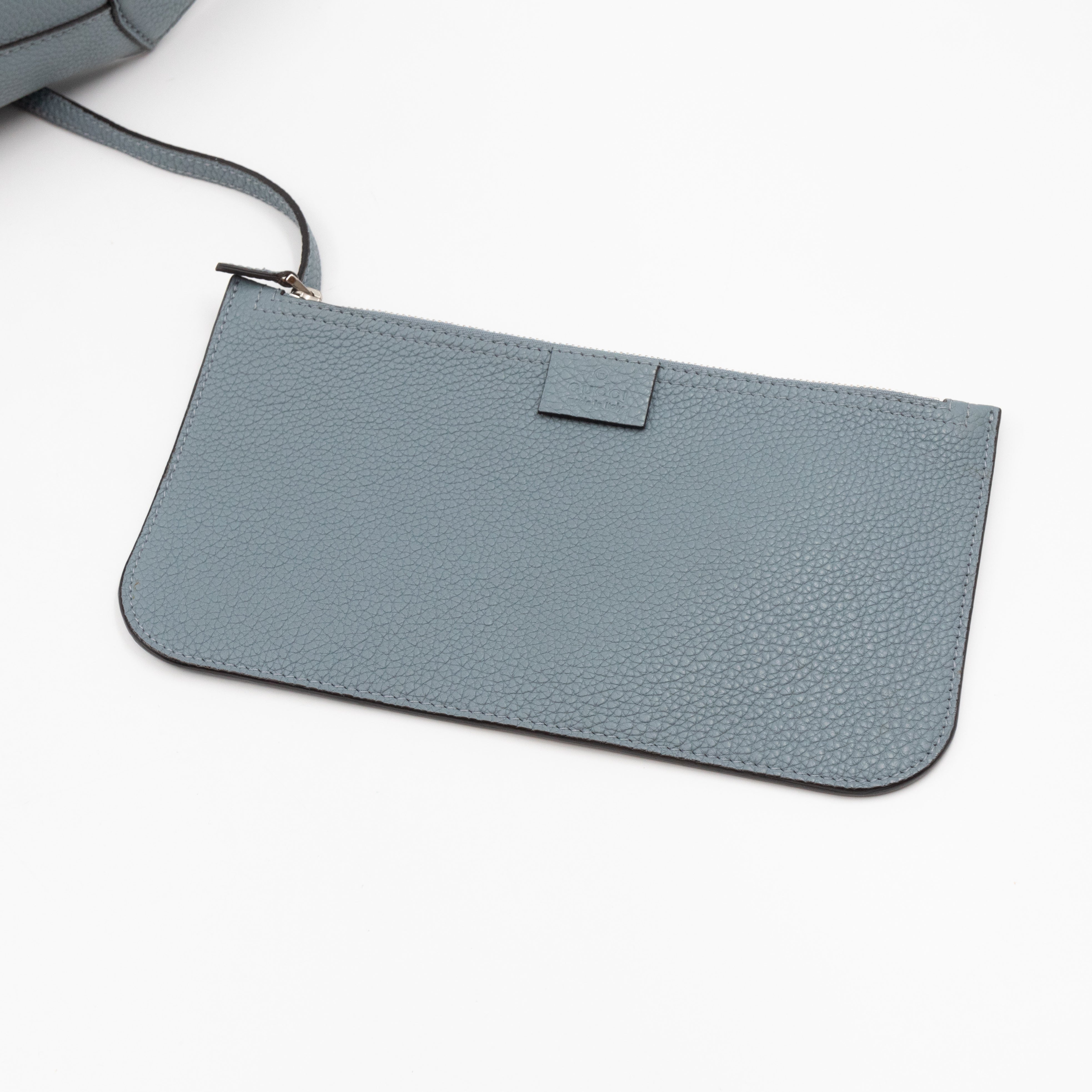 Jackie Large Hobo Bag Smoke Blue Leather