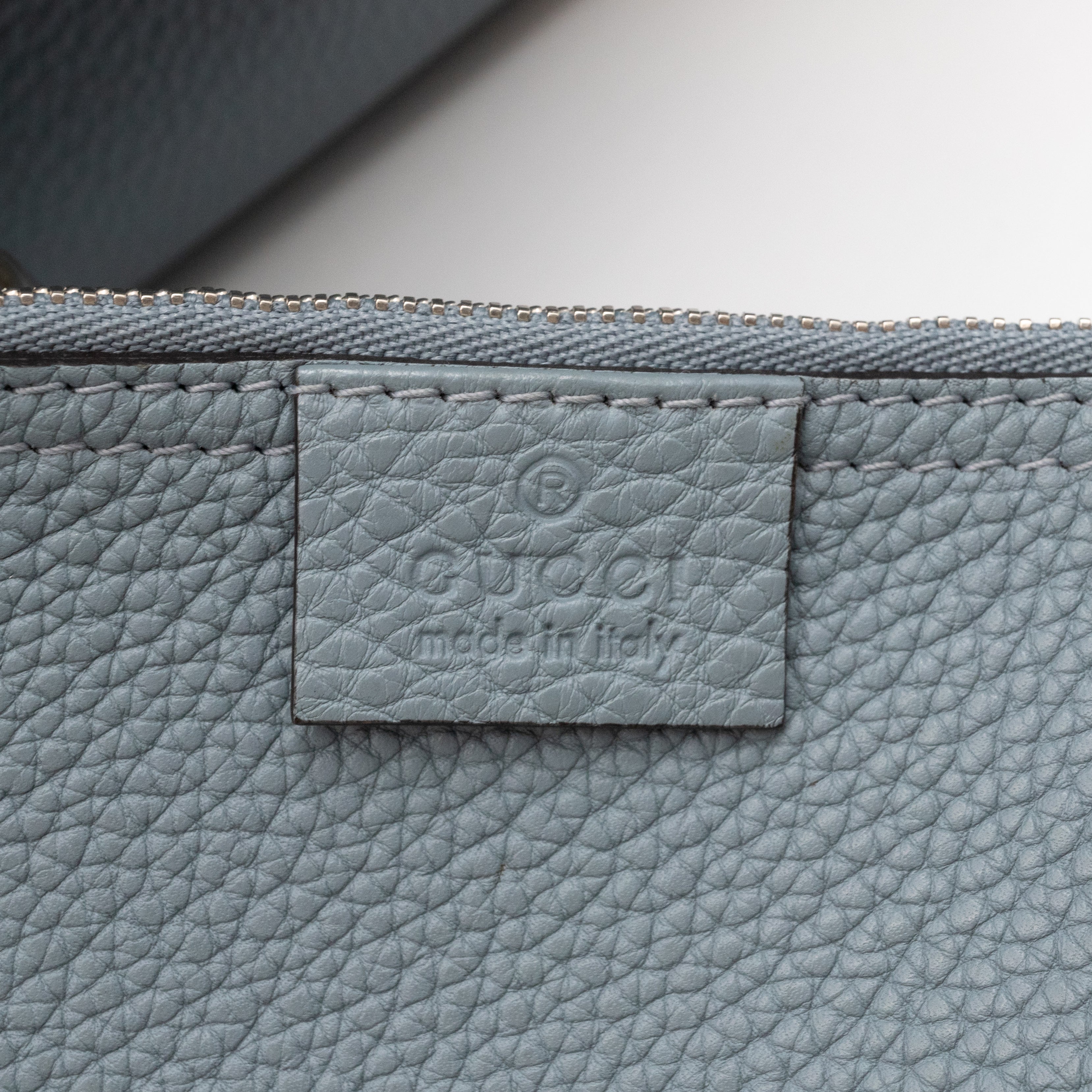 Jackie Large Hobo Bag Smoke Blue Leather