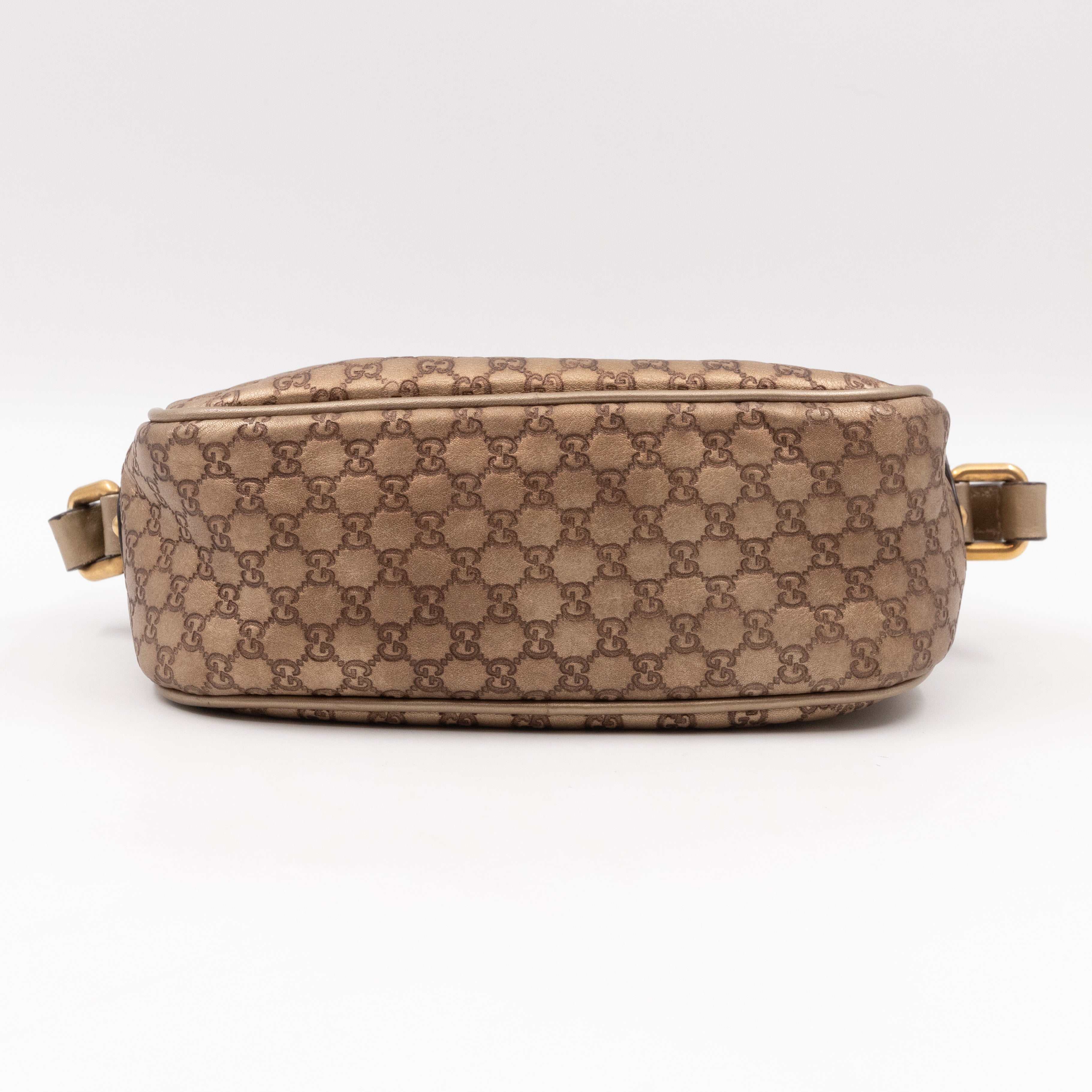 Sunshine Disco Crossbody Bag Micro Guccissima Champagne