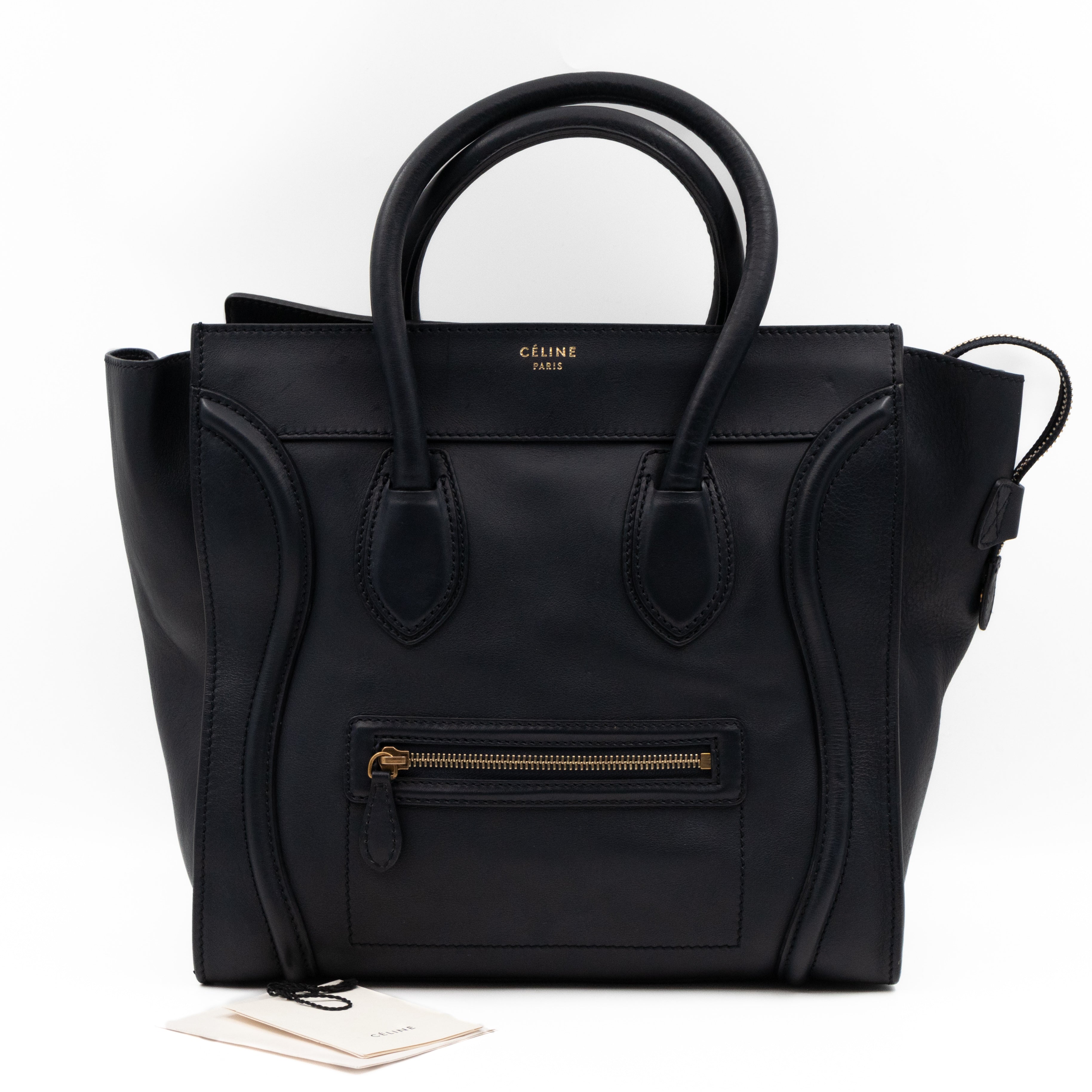 Mini Luggage Dark Blue Leather