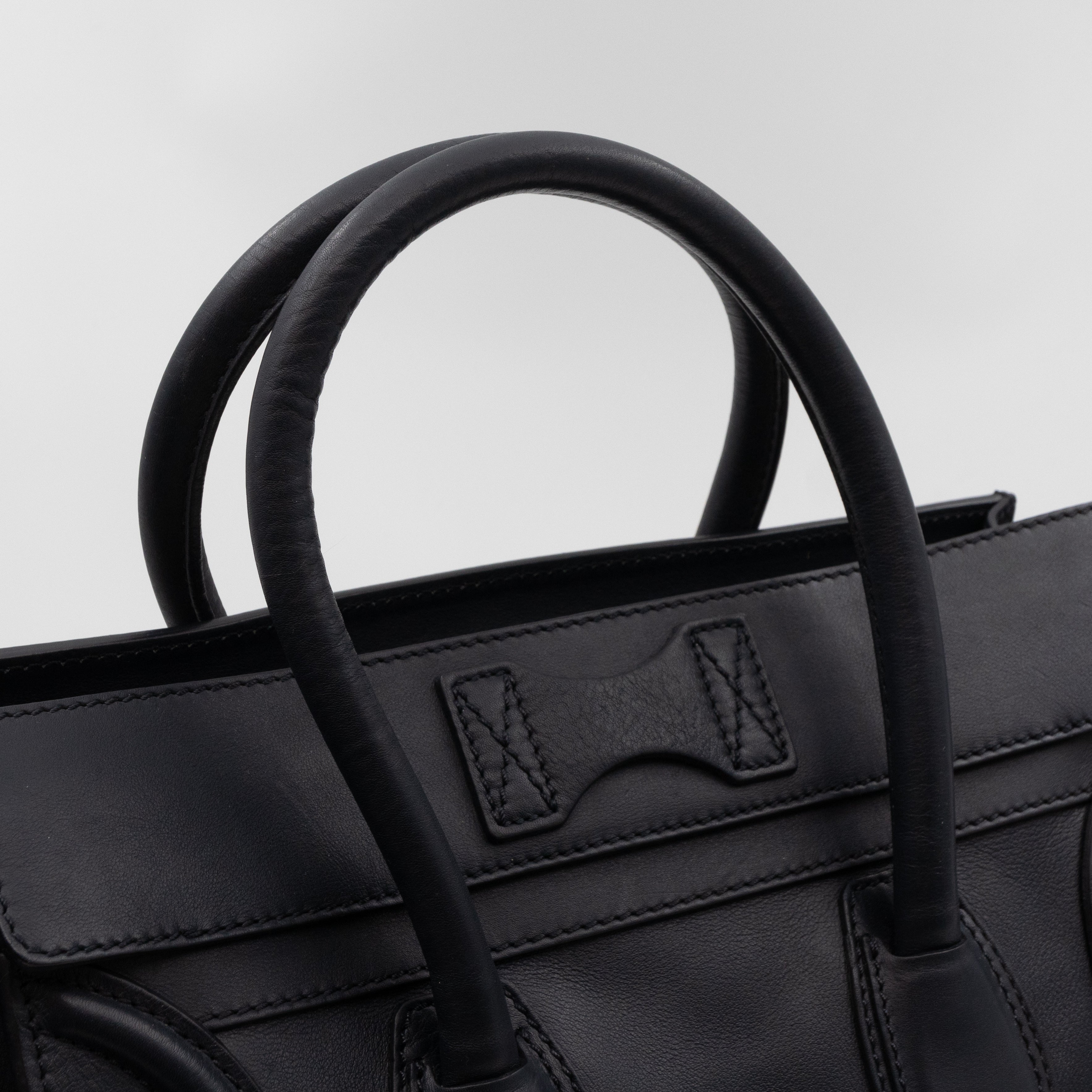 Mini Luggage Dark Blue Leather