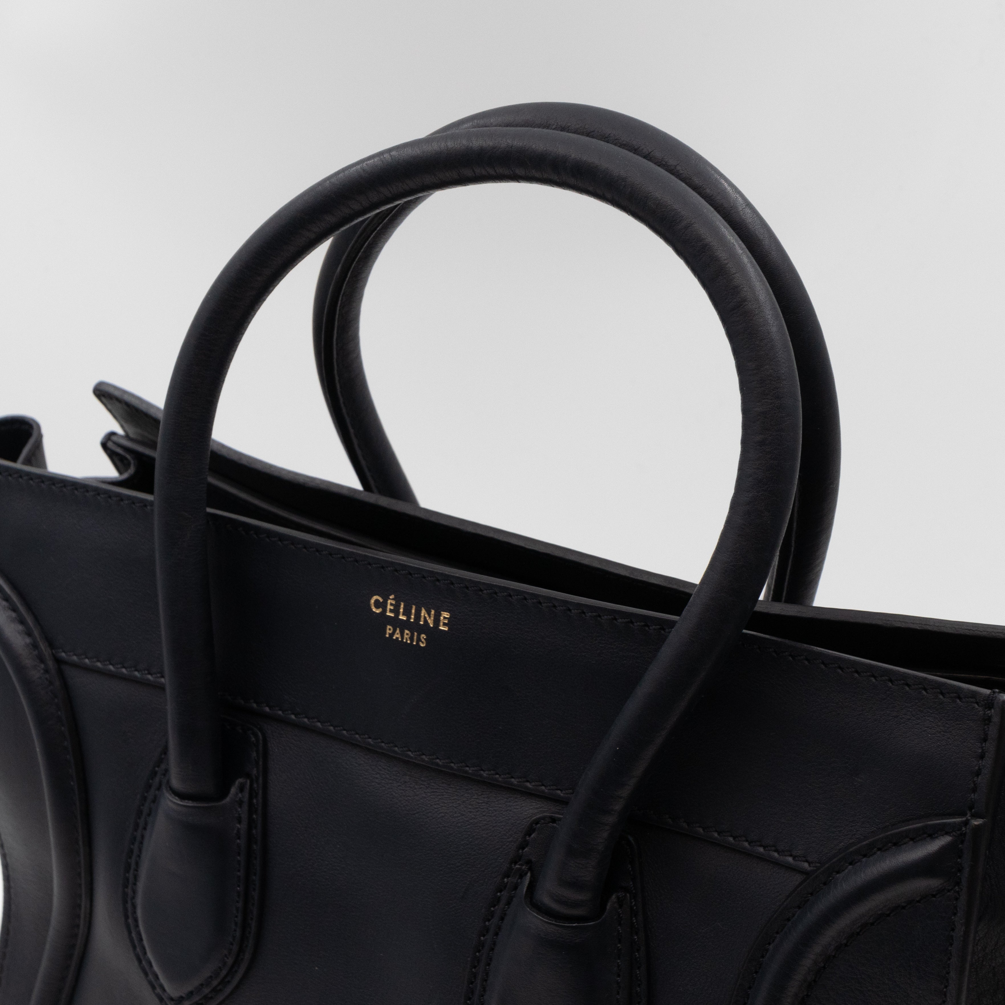 Mini Luggage Dark Blue Leather