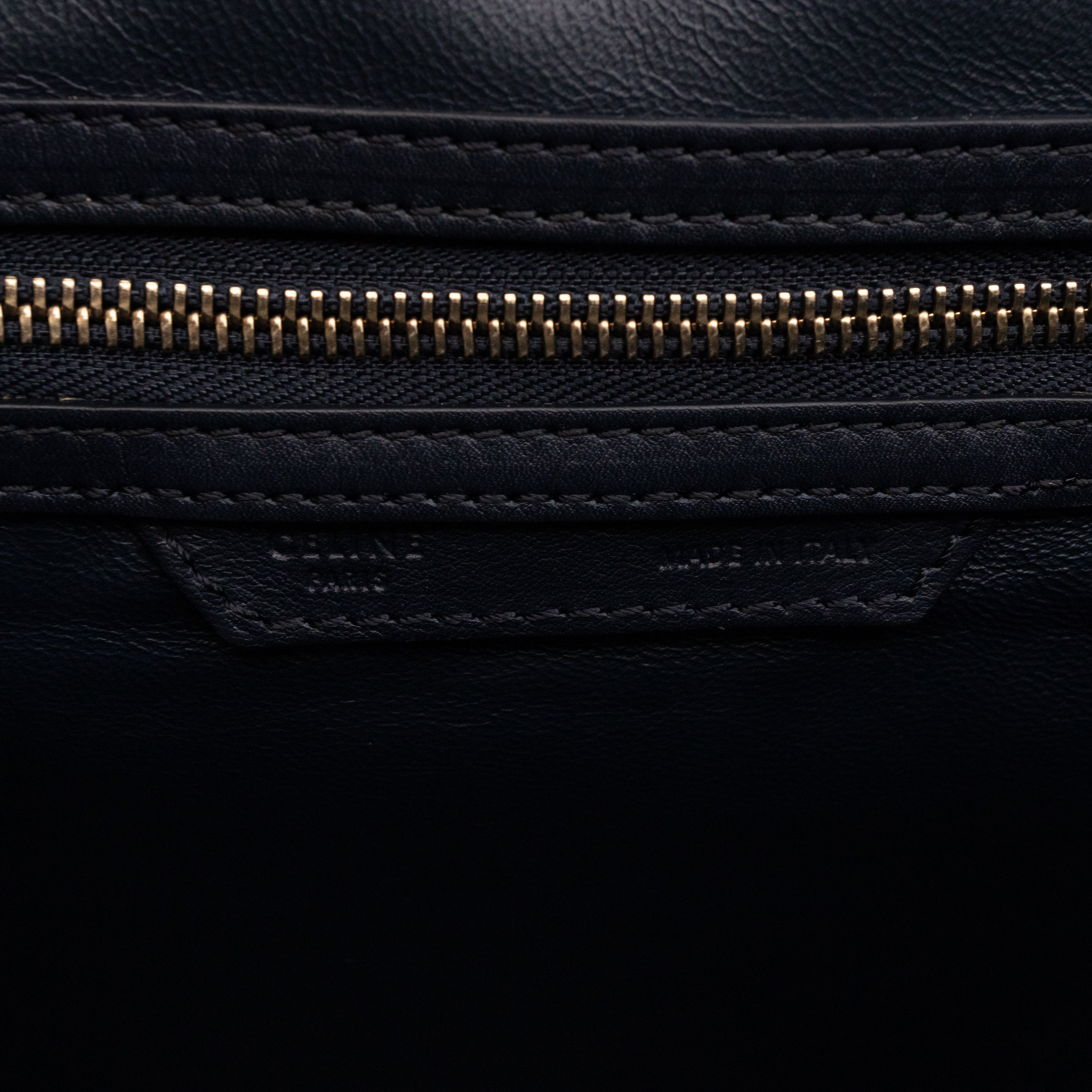 Mini Luggage Dark Blue Leather