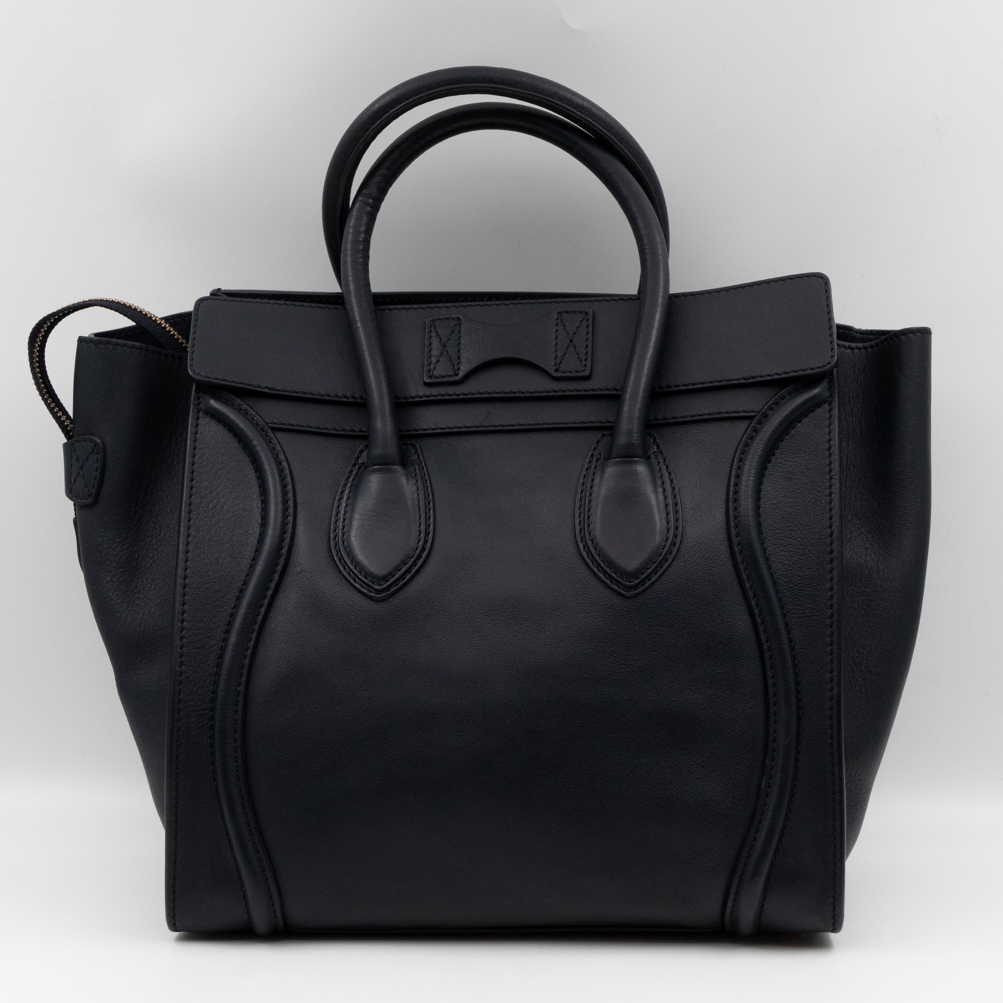 Mini Luggage Dark Blue Leather