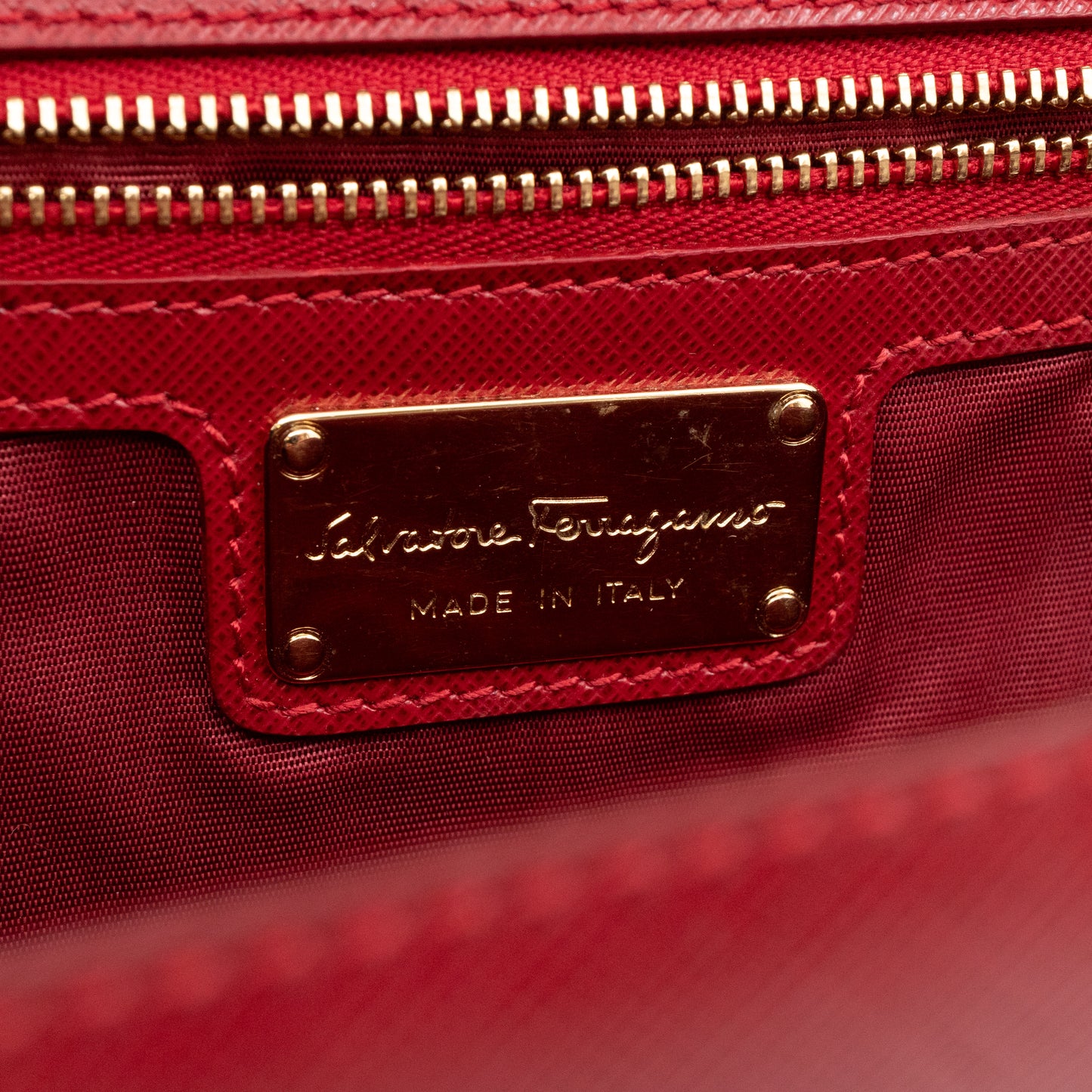 Ginny Vara Bow Red Saffiano Leather