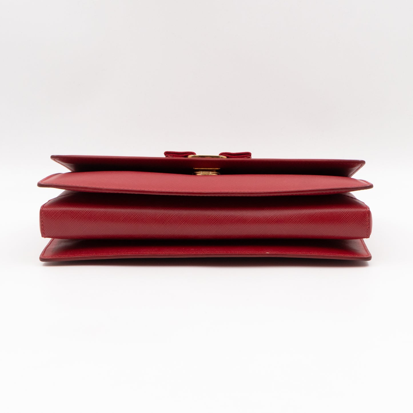 Ginny Vara Bow Red Saffiano Leather