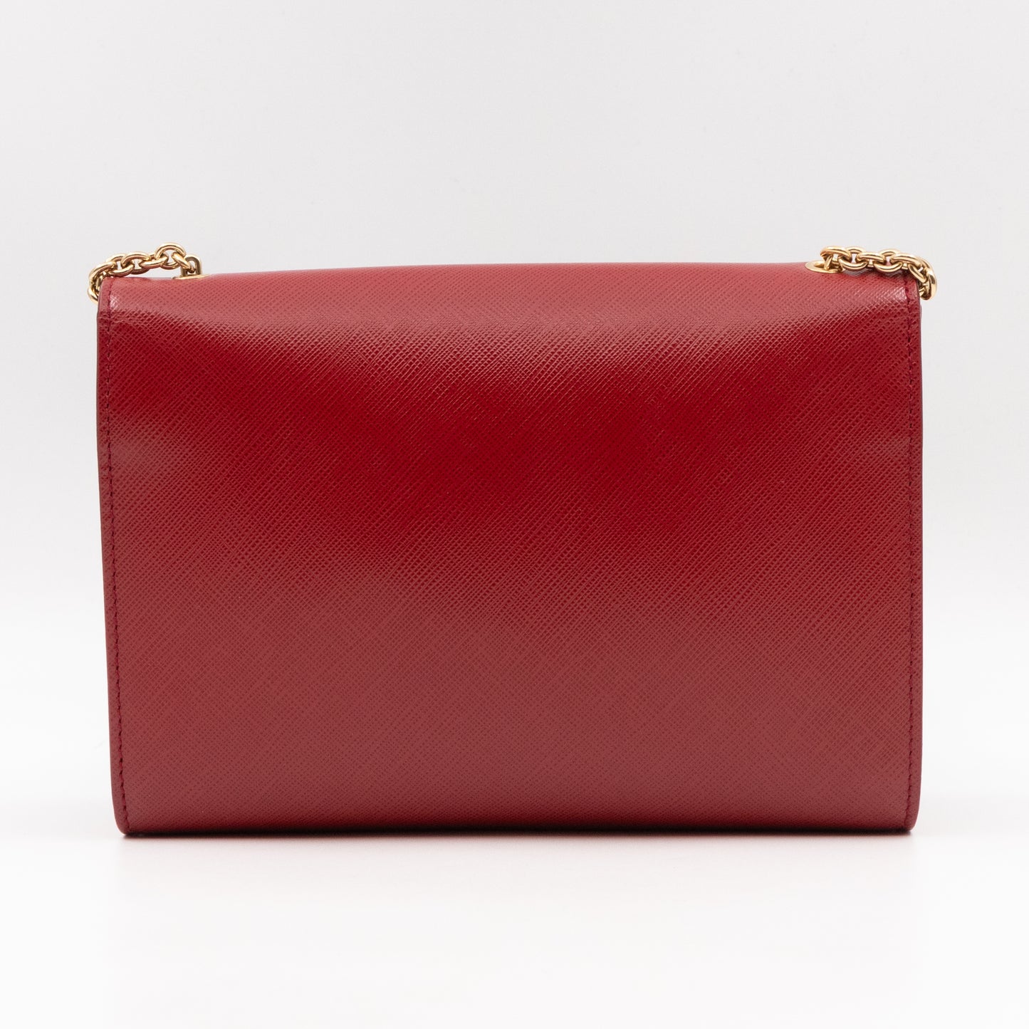 Ginny Vara Bow Mini Red Saffiano Leather