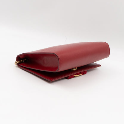 Ginny Vara Bow Mini Red Saffiano Leather