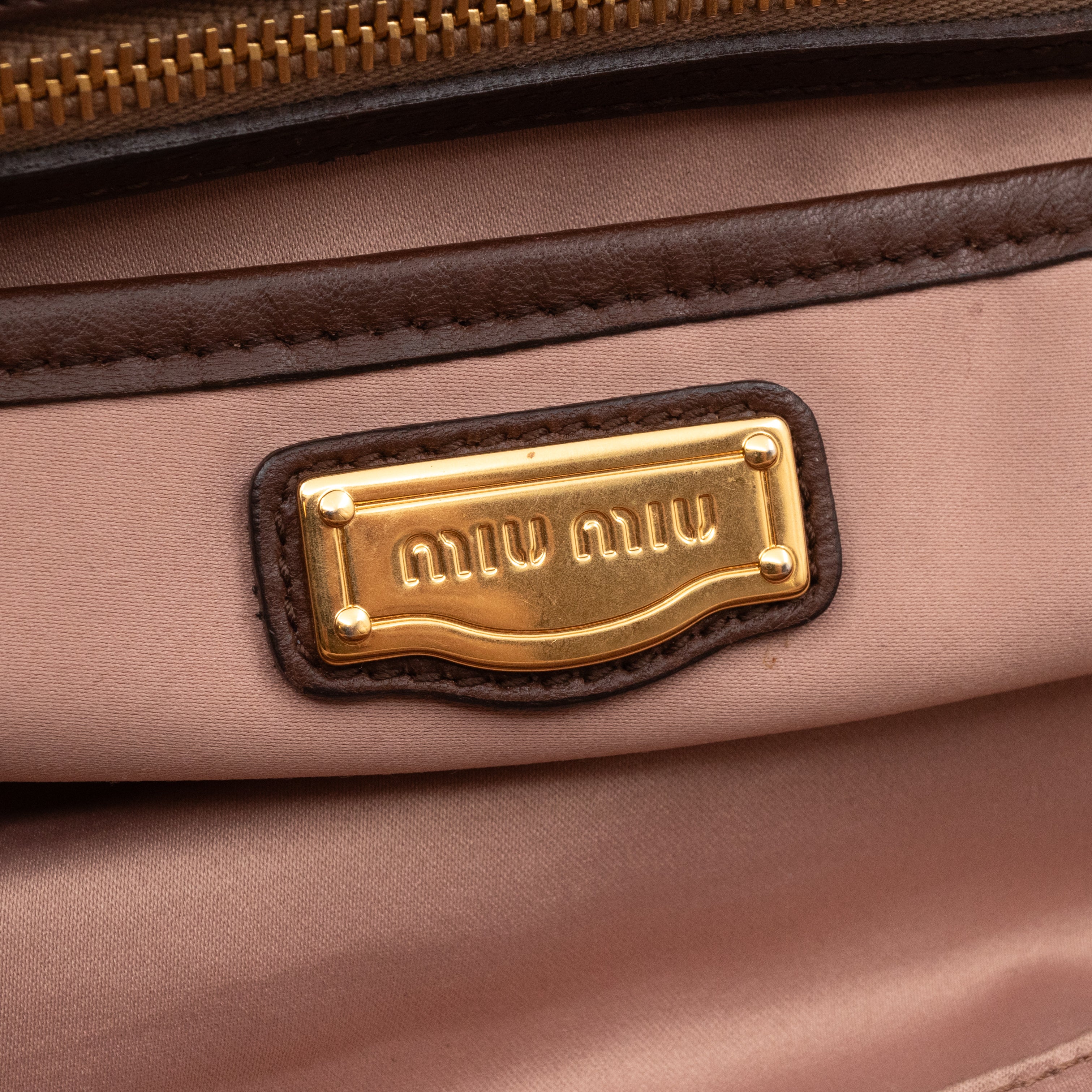 Large Frame Clutch Brown Leather