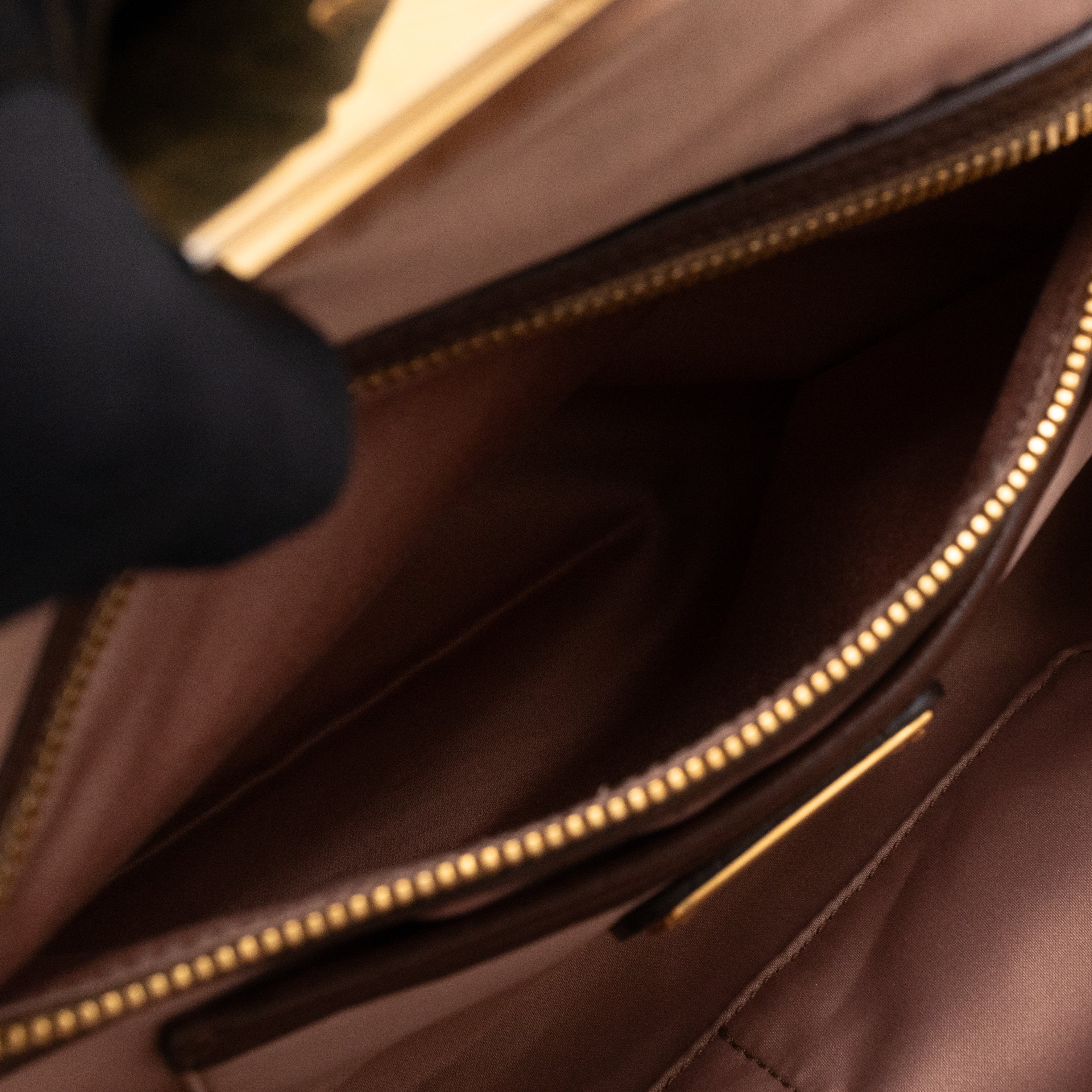 Large Frame Clutch Brown Leather