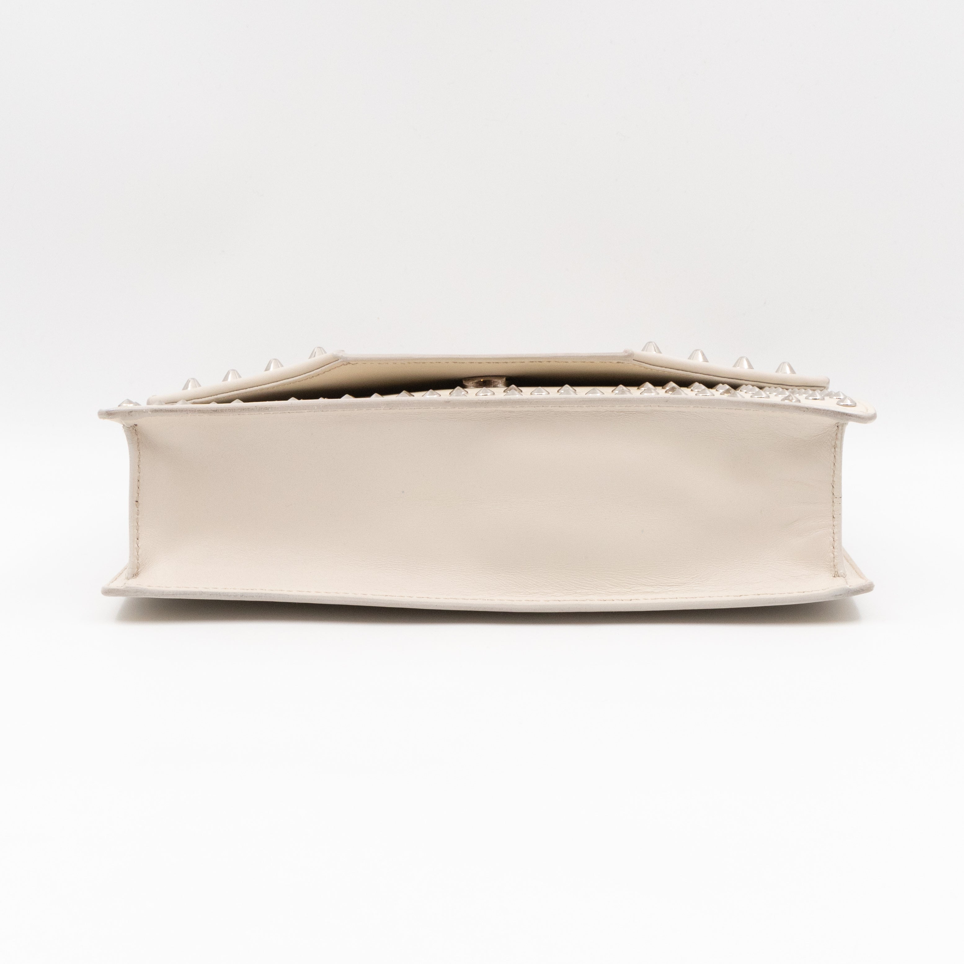 Studded Medium Betty Bag White Leather