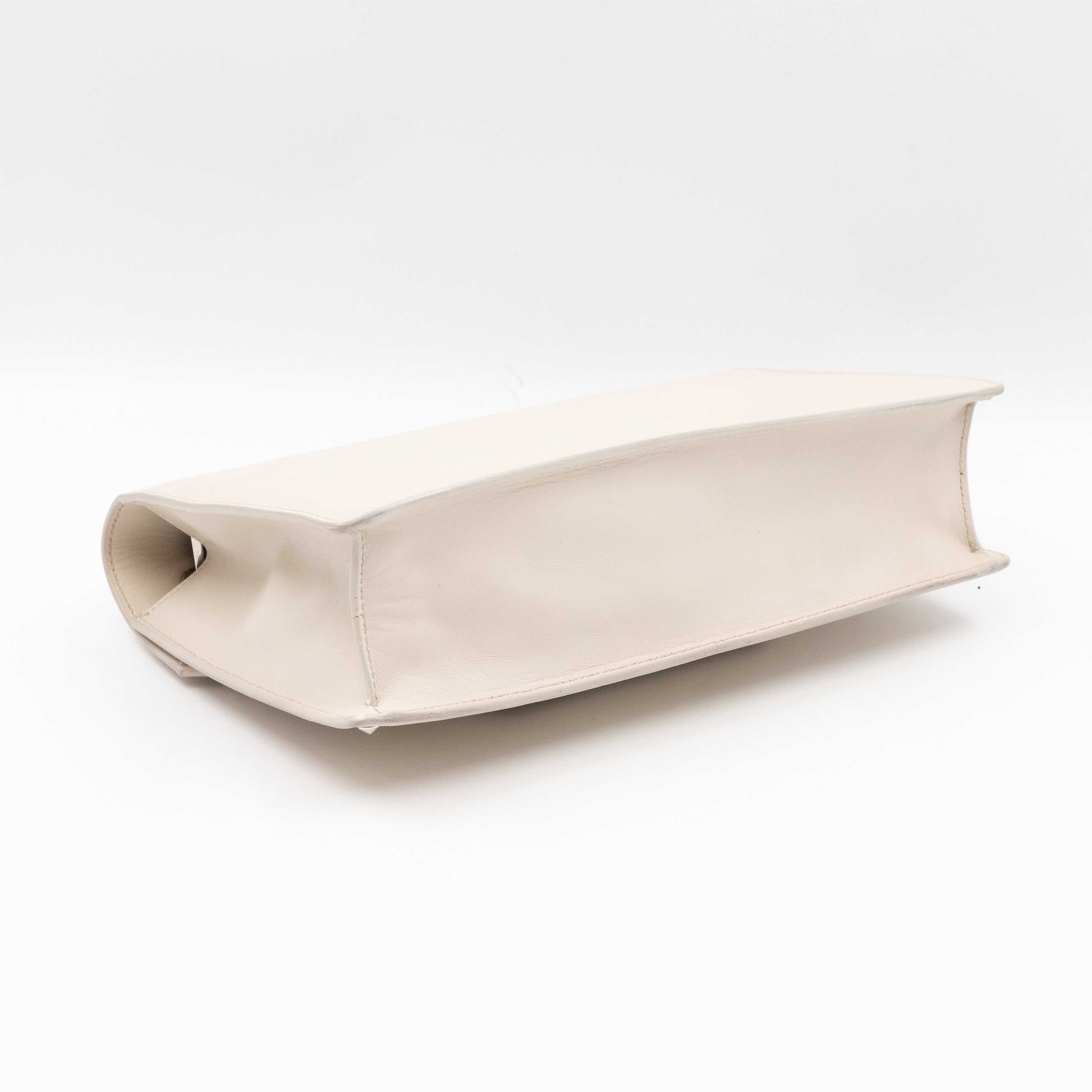 Studded Medium Betty Bag White Leather